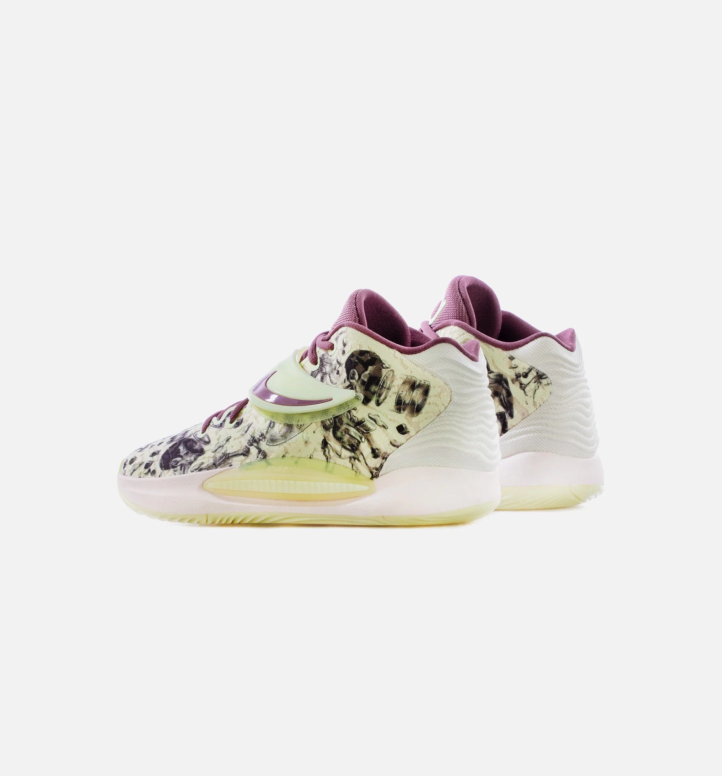 KD 14 Surreal Mens Basketball Shoe Lime Ice Pearl White Light Mulberry