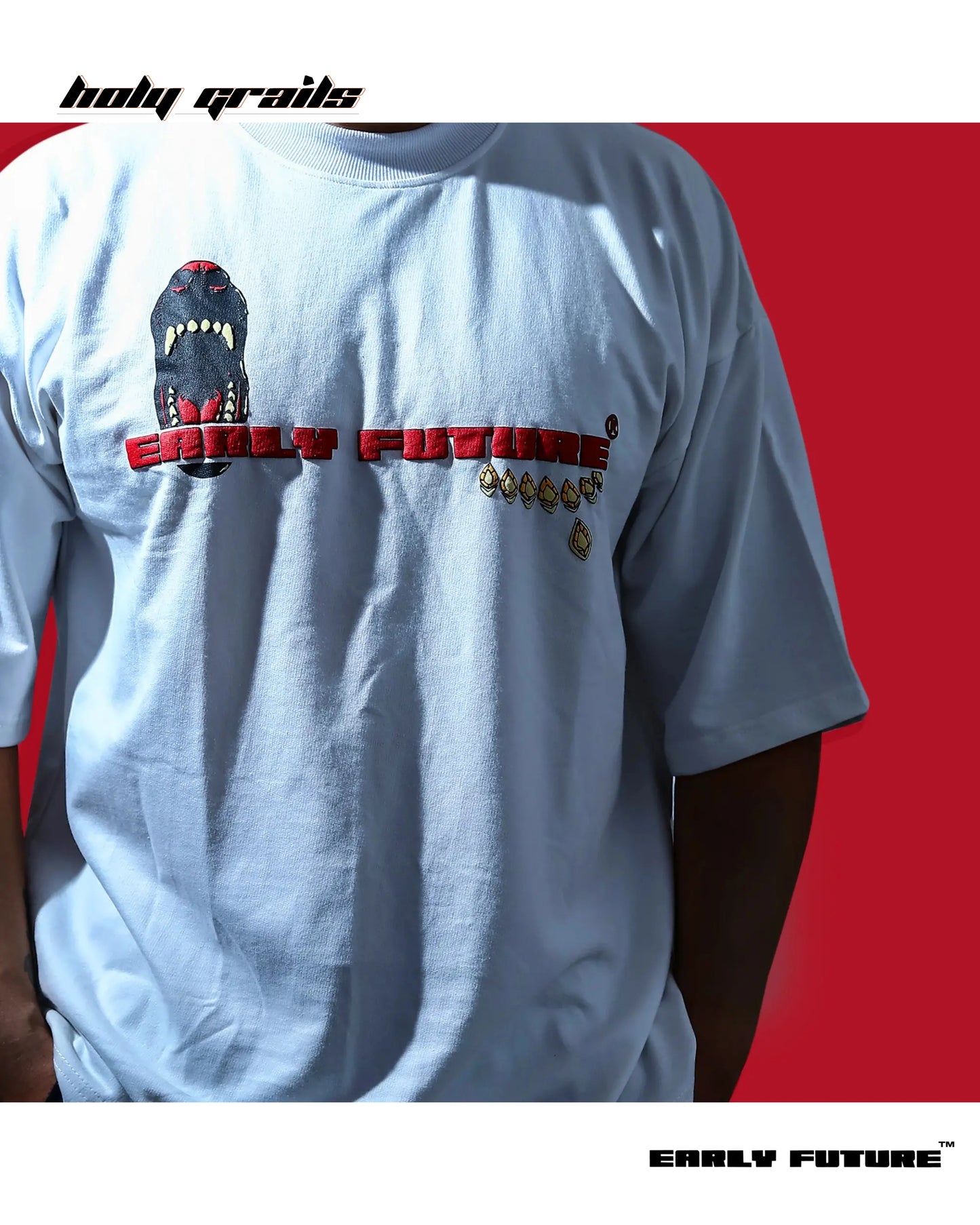 Thriving in Chaos Ghost White Oversize Tee HG x Early Future