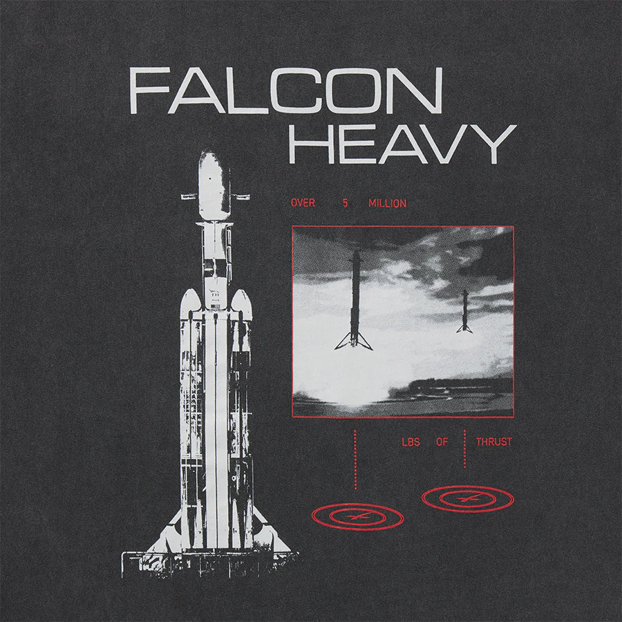 UNISEX SPACEX FALCON HEAVY VINTAGE T SHIRT