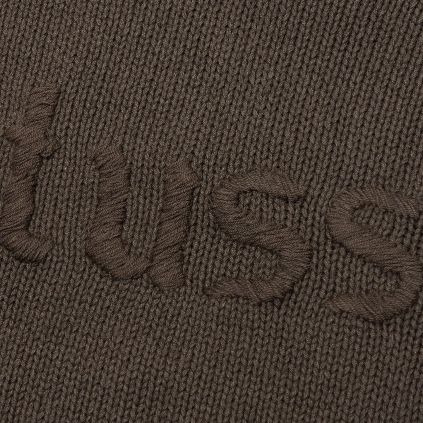 Roll V Neck Logo Sweater Brown