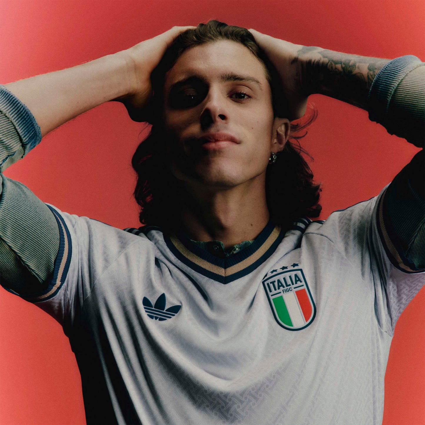 adidas Italy Away Authentic Mens Soccer Jersey 2026 Aero Blue