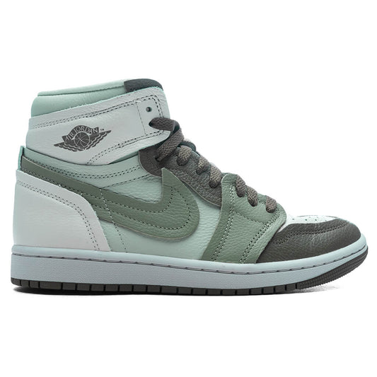 Womens Air Jordan 1 High Method of Make Medium Olive Oil Green Sea Glass Seafoam