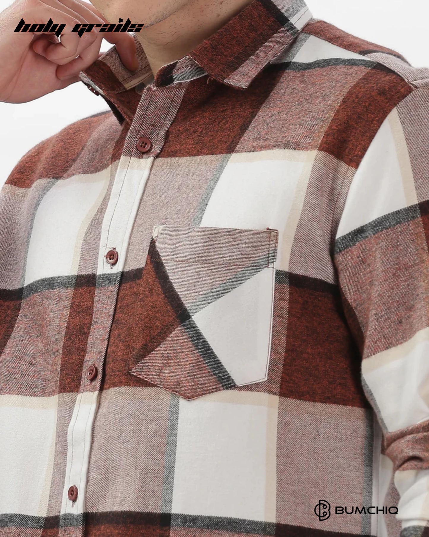 Maroon Flannel Overshirt HG x Bumchiq