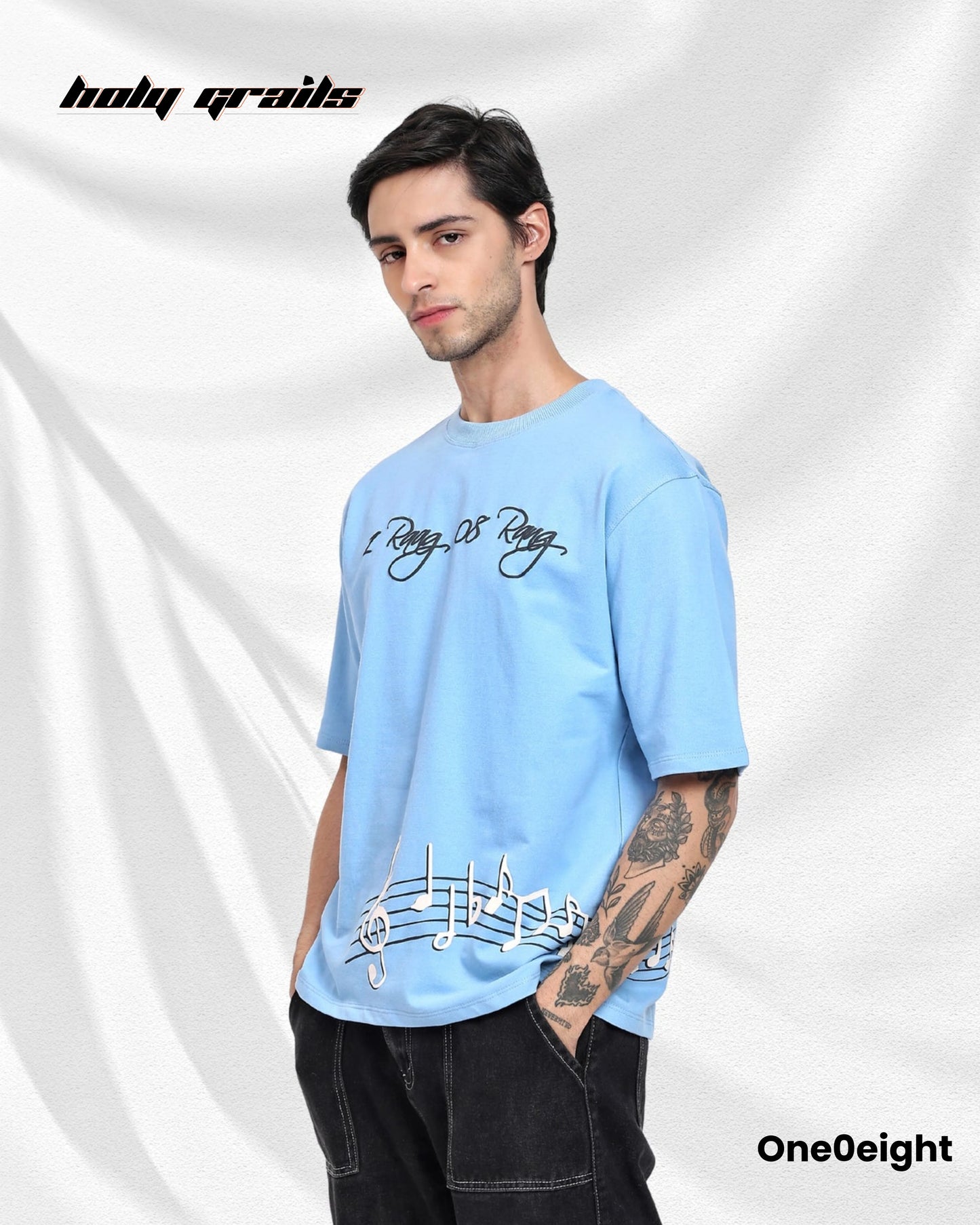 Raag Aur Rang Blue Oversize Tee HG x One0eight