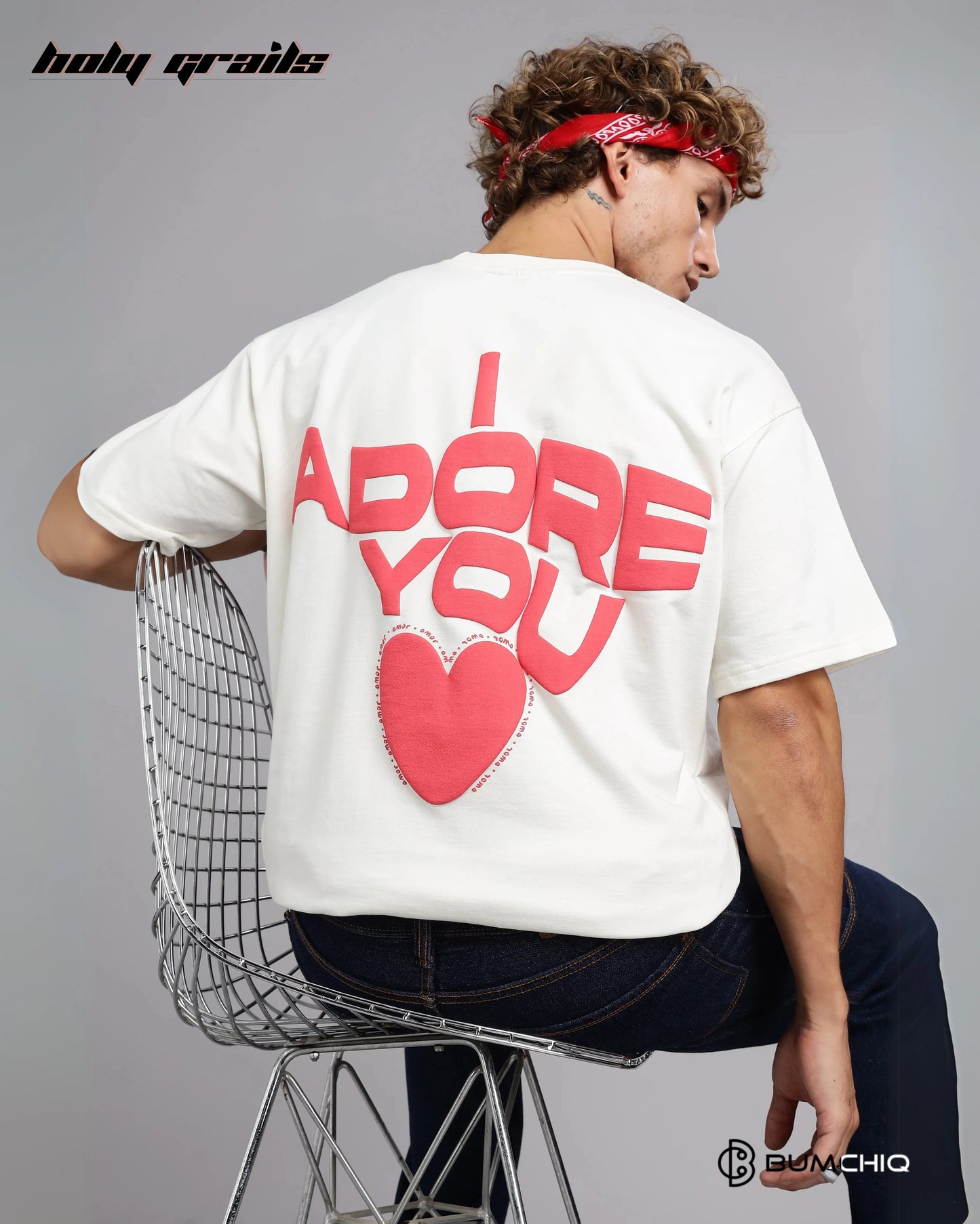 Adore You White Oversize Tee HG x Bumchiq