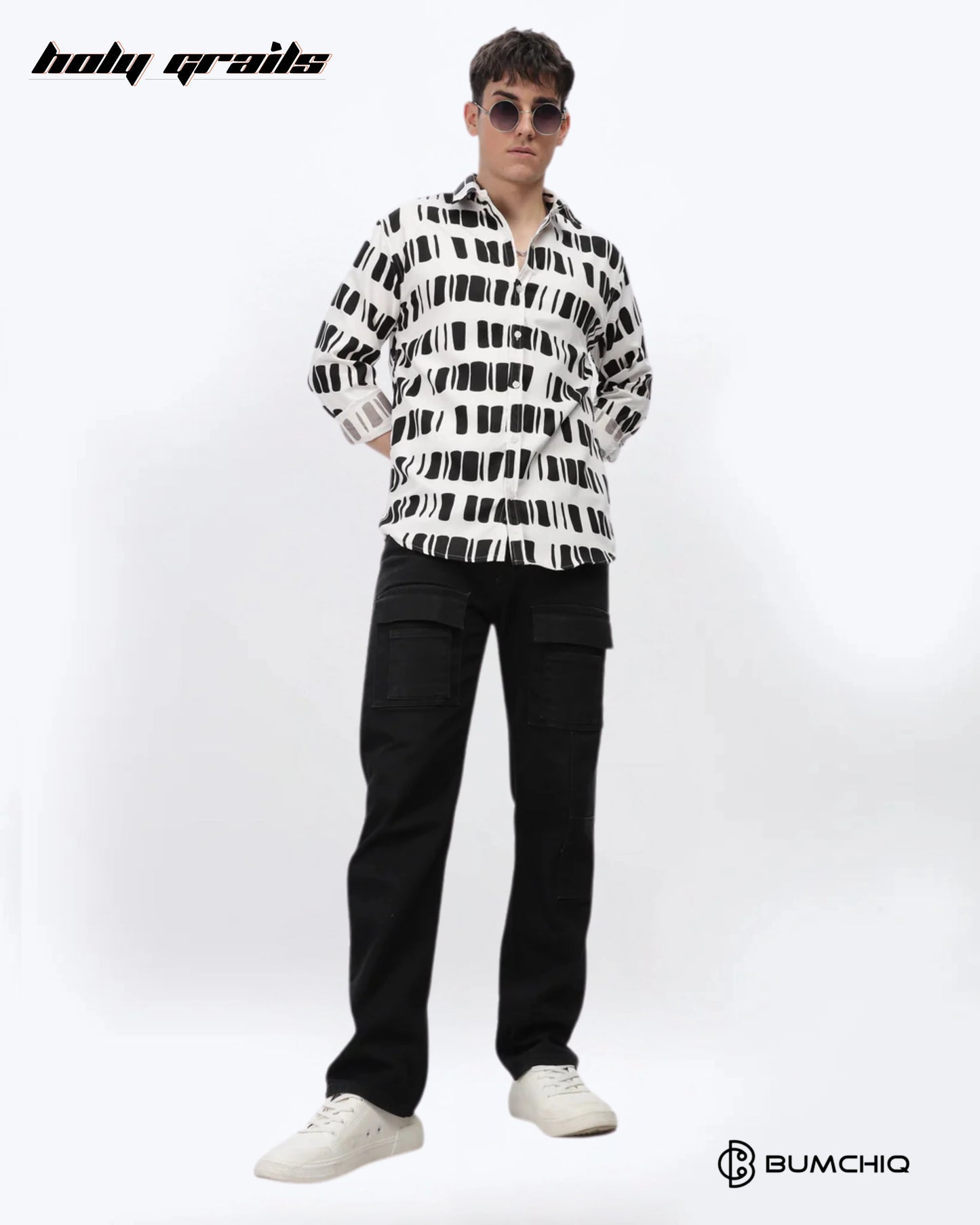 Black Box Abstract White Shirt HG x Bumchiq