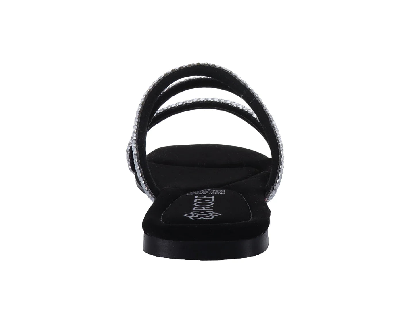 Sandalias ROZE Negro con Brillos para Mujer