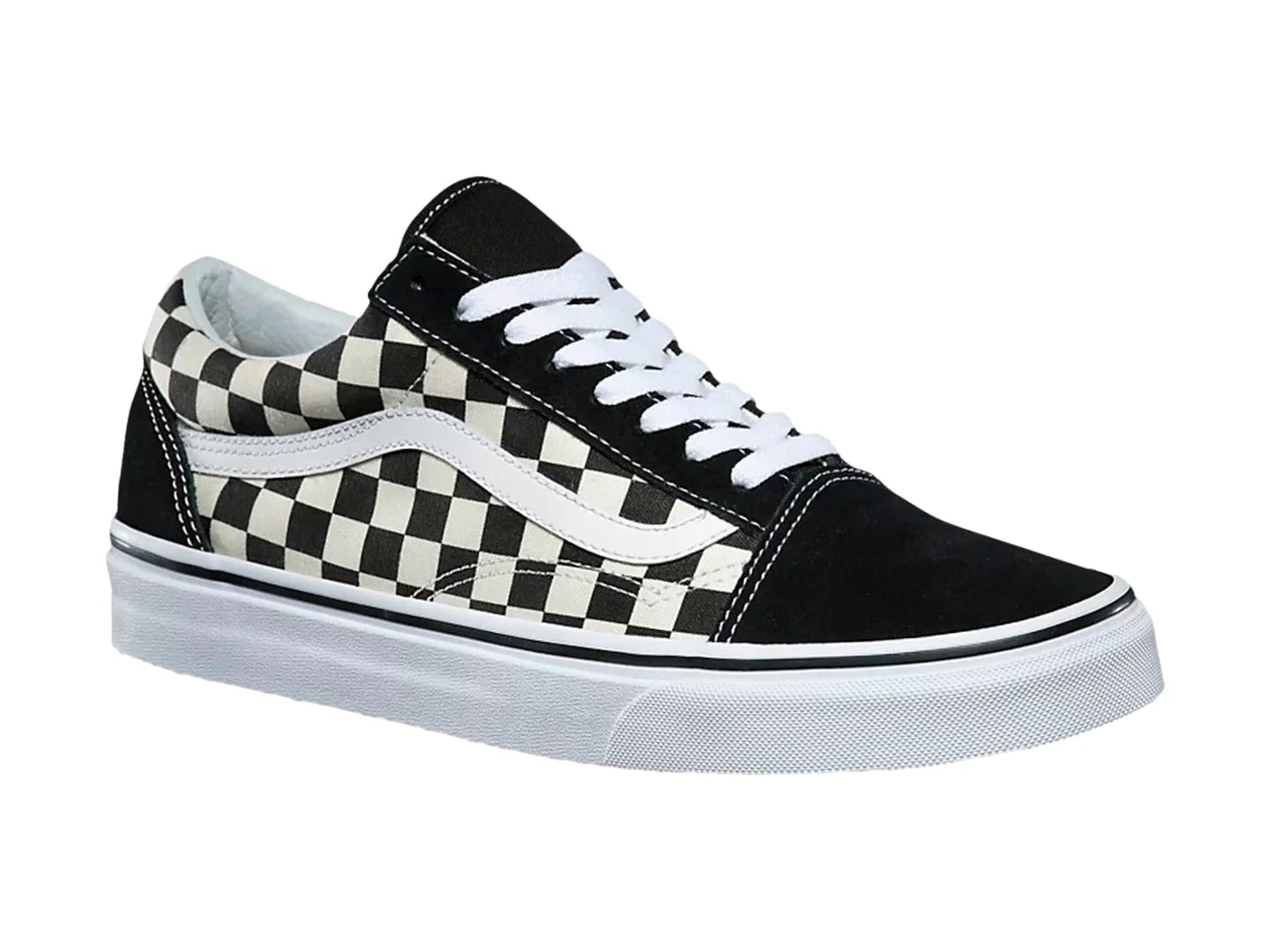 Tenis Vans Old Skool Checkerboard Negro Blanco Unisex