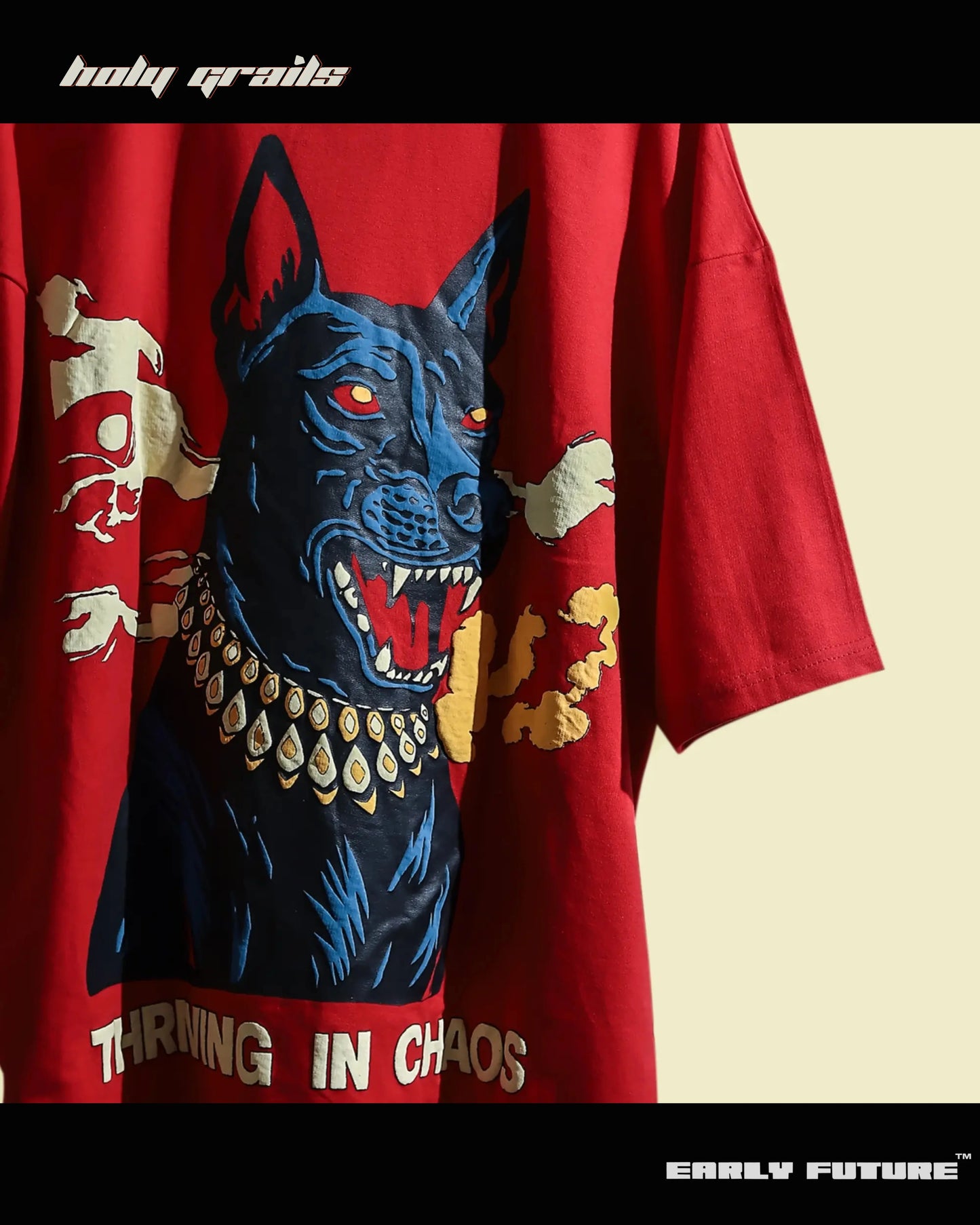 Thriving in Chaos Inferno Red Oversize Tee HG x Early Future