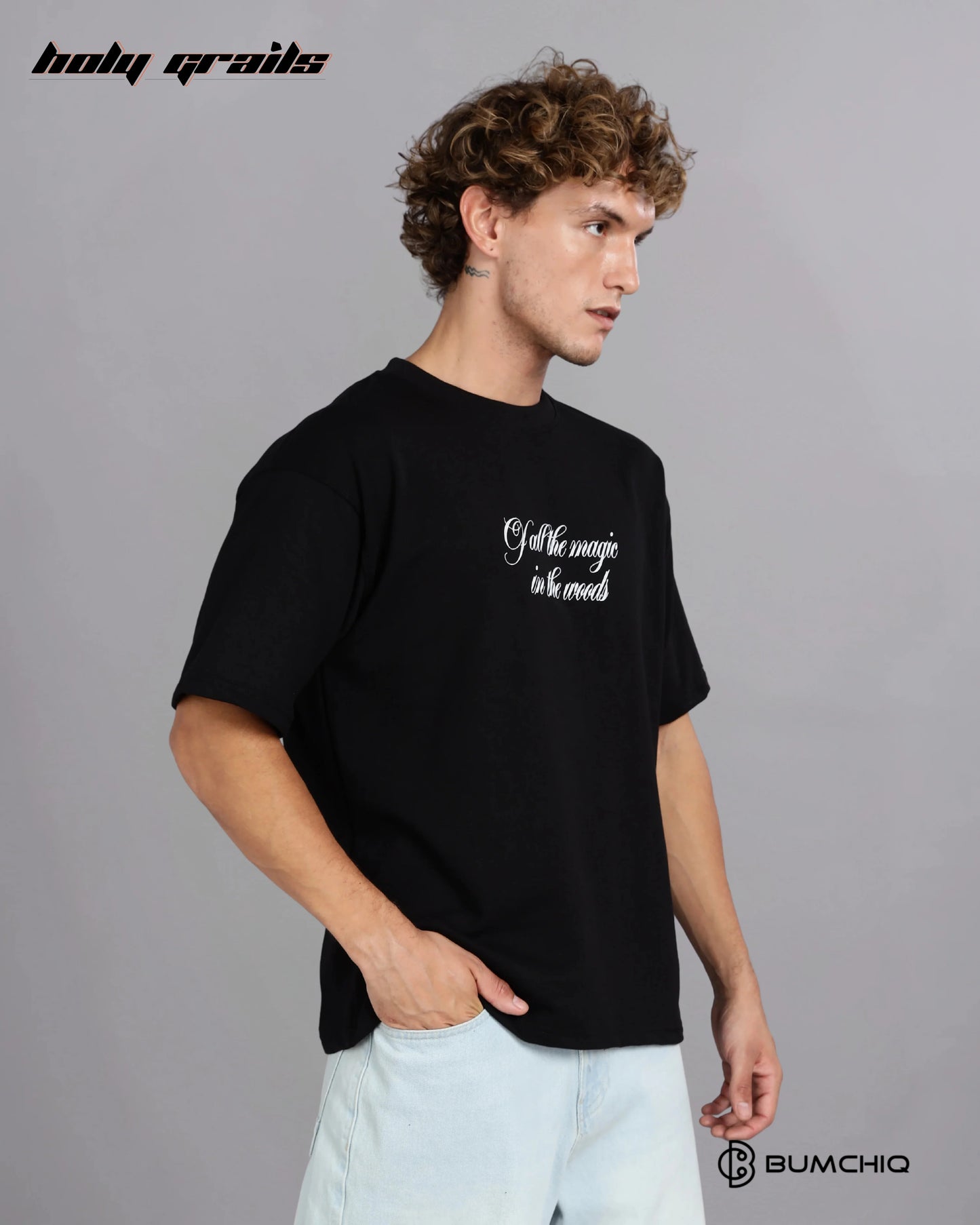Deer Black Oversize Tee HG x Bumchiq