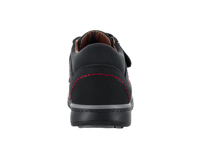 Zapatos Germany 5000 Nubuck Negro Rojo para Niño
