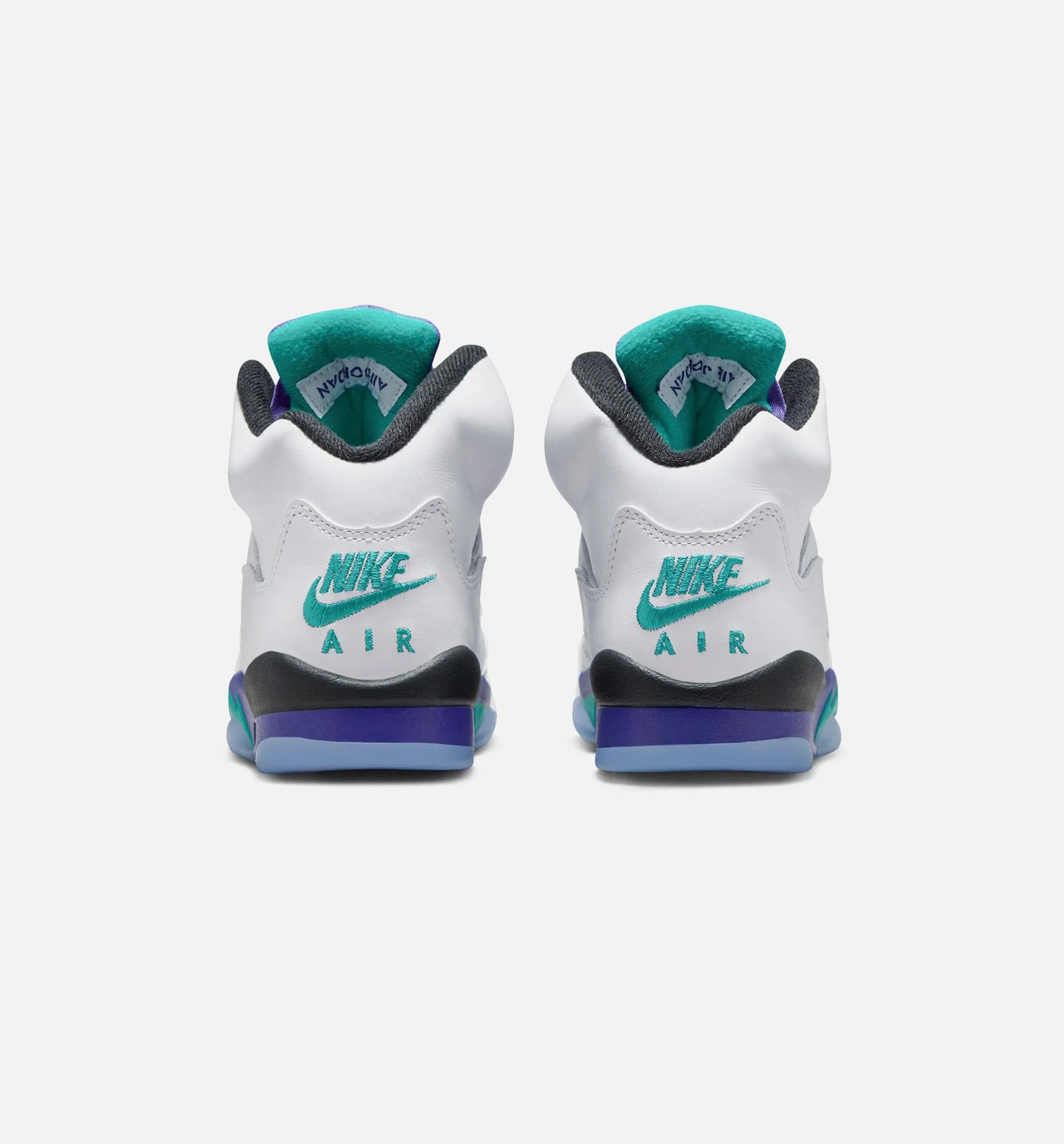 Air Jordan 5 Retro Grape Grade School Lifestyle Shoe White New Emerald Grape Ice Black