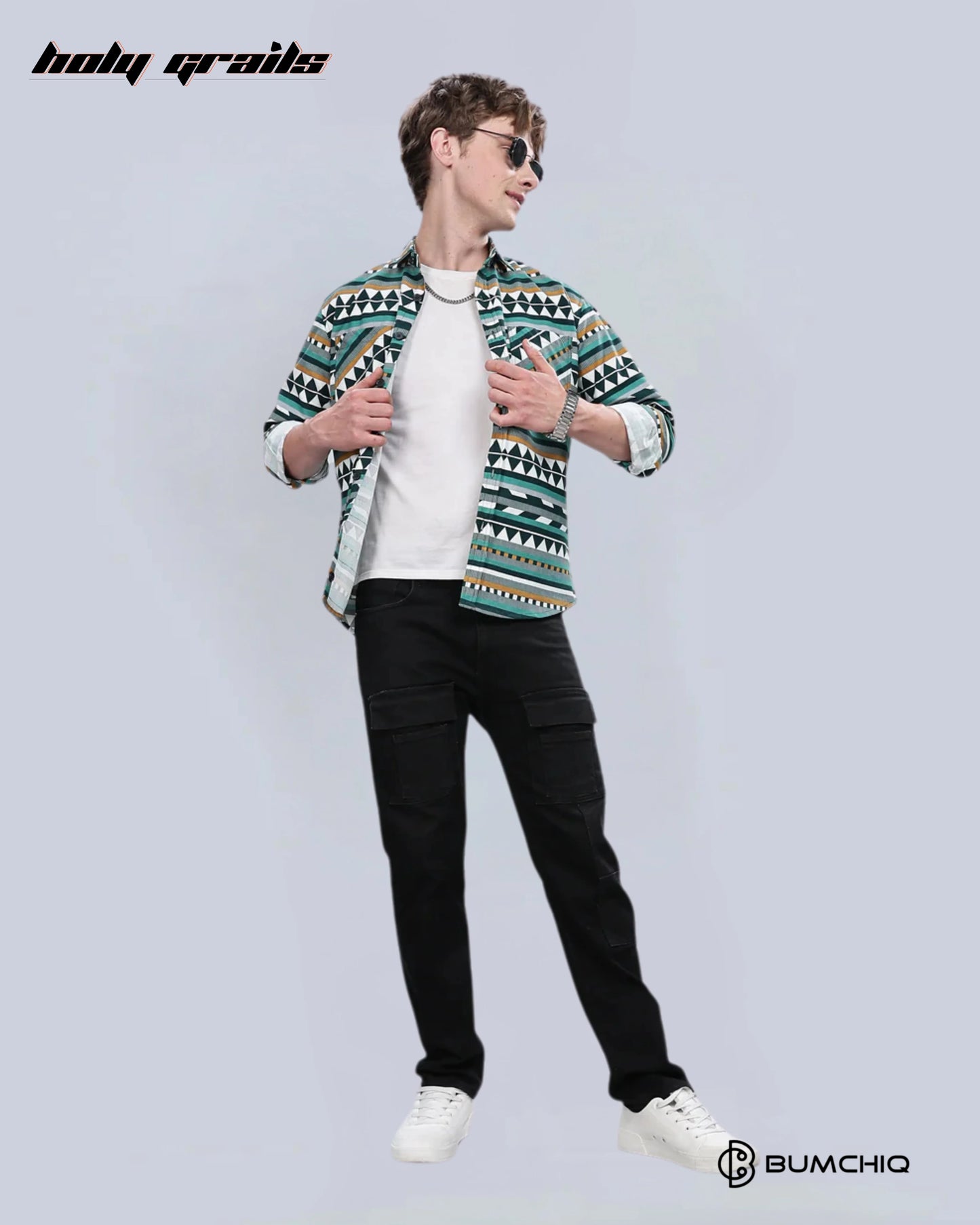 Green Aztec Overshirt HG x Bumchiq