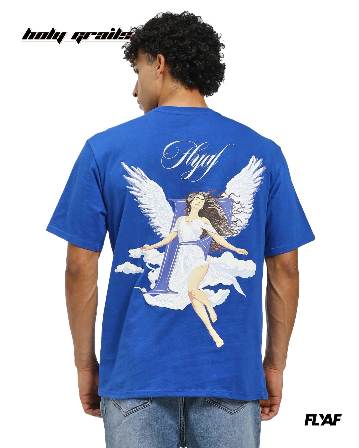 God Sent Blue Oversize Tee HG x FLYAF