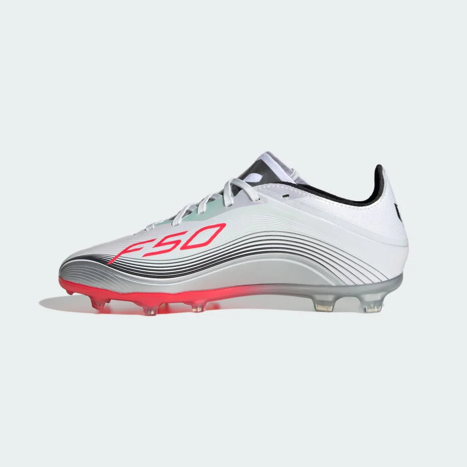 adidas F50 Messi Elite Firm Ground Soccer Cleats Youth White Red Silver