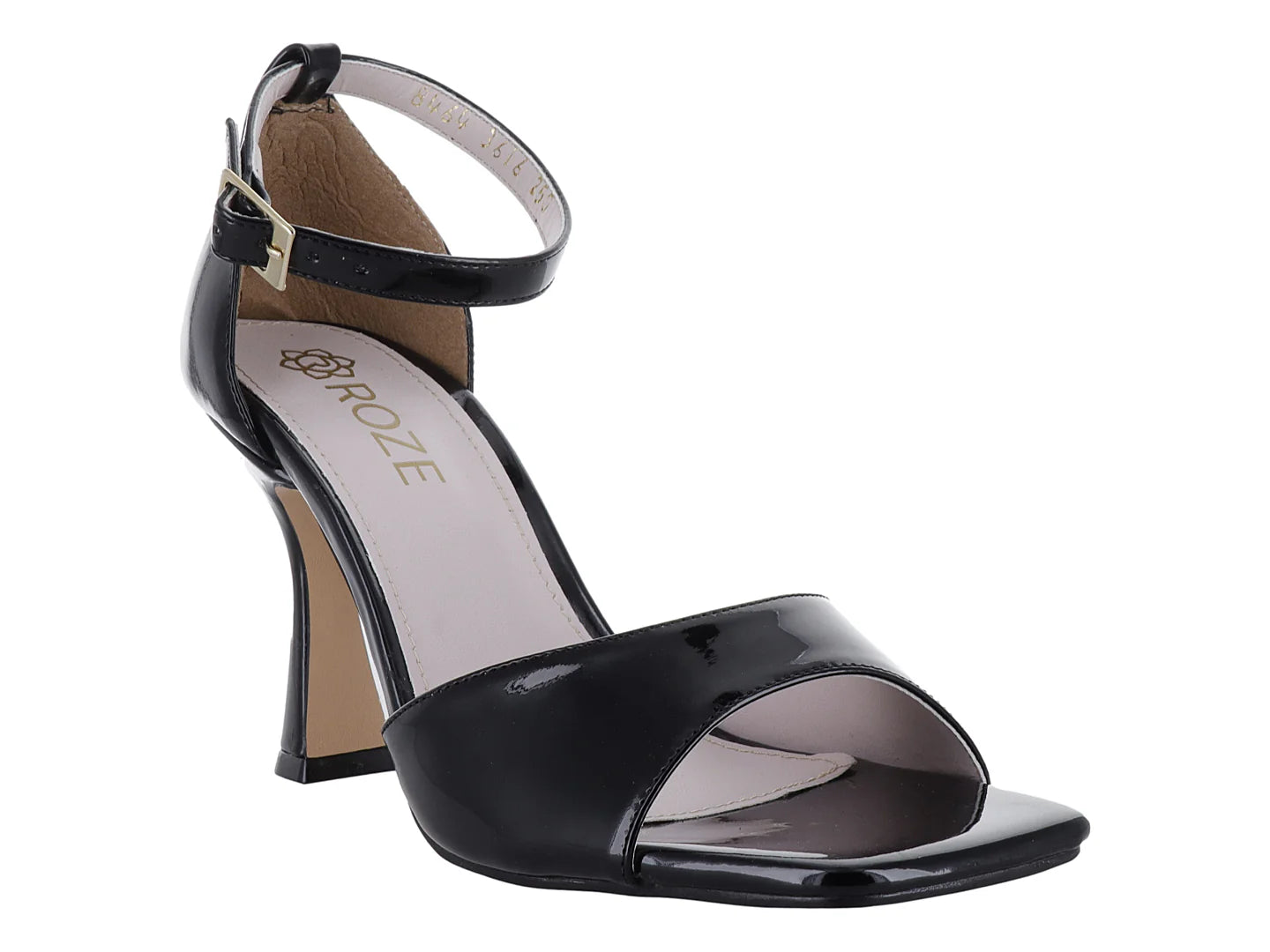 Zapatillas de Tacón Charol Negro ROZE para Mujer