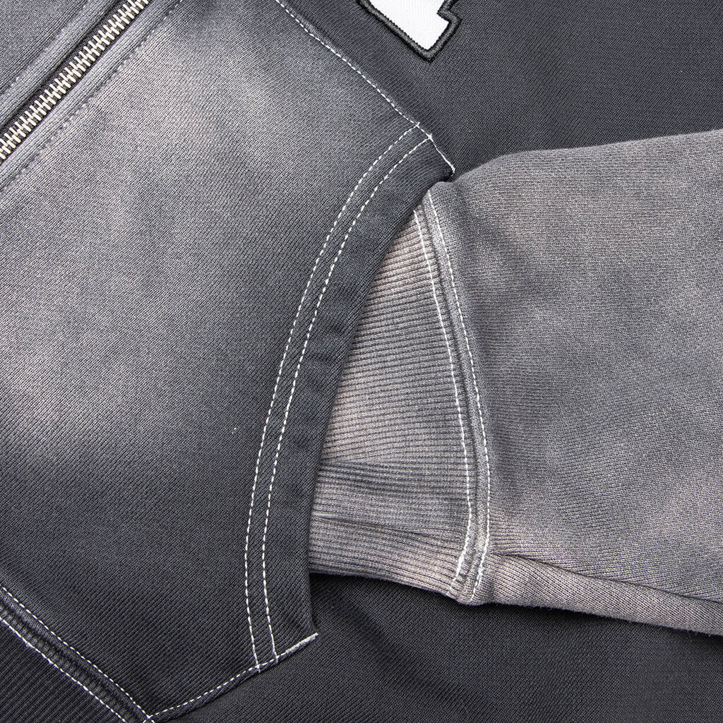 Collegiate Arch Zip Hoodie Black