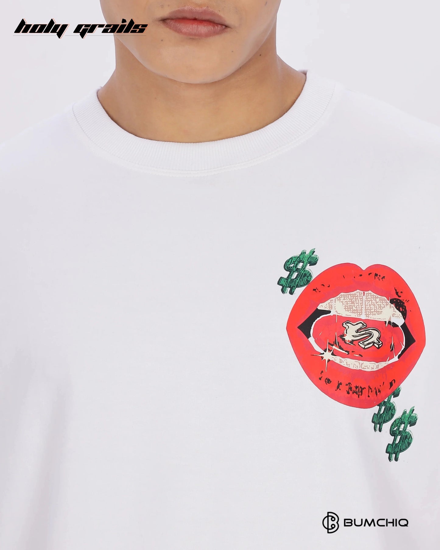 Billion Bucks White Oversize Tee HG x Bumchiq