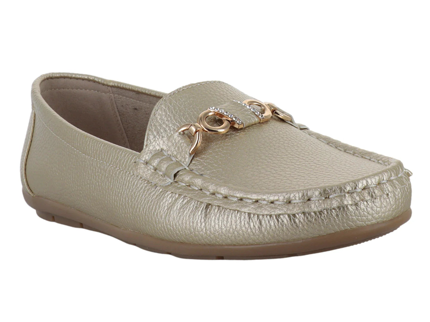 Mocasines Comfort Fit Dorado para Mujer