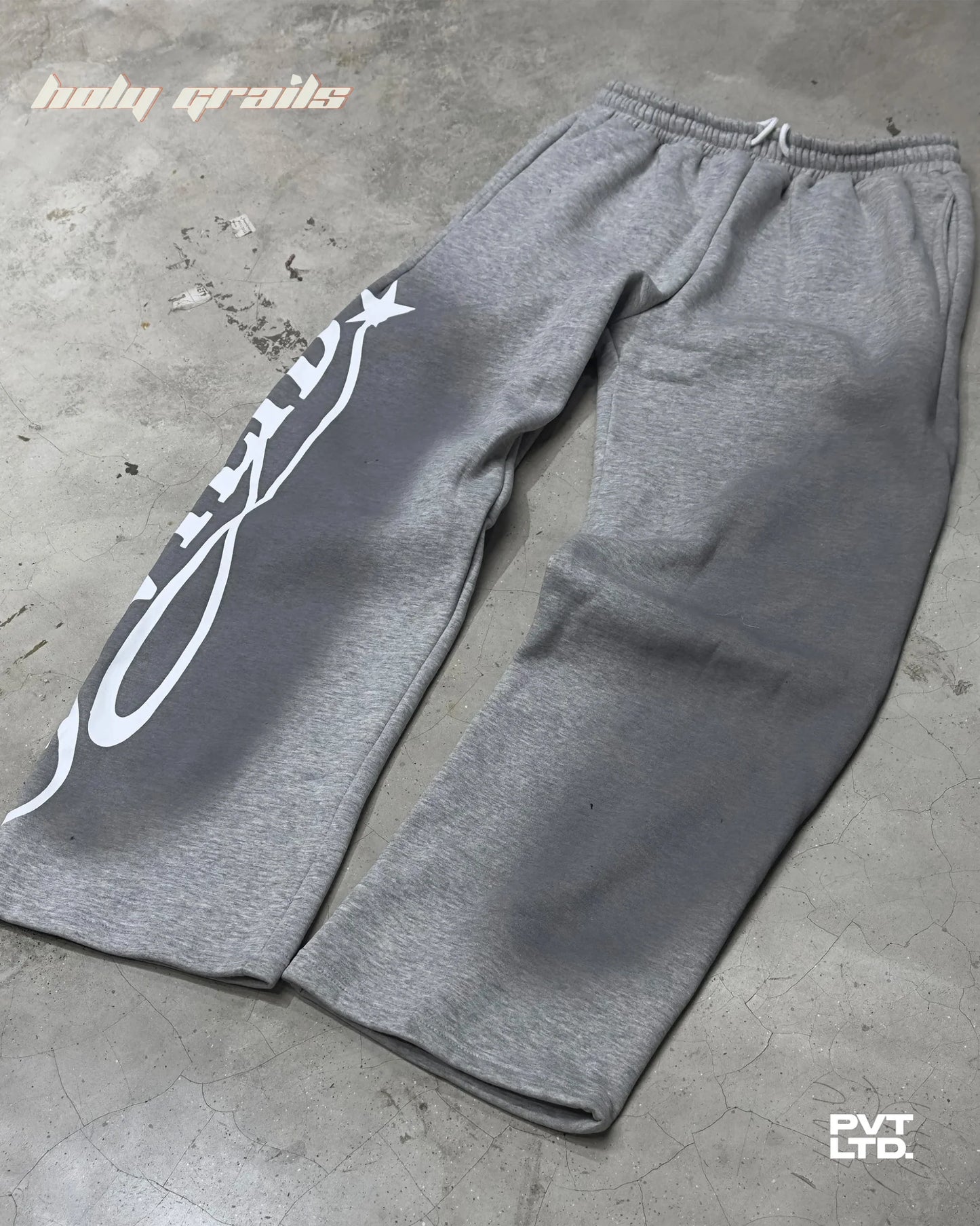 Pvt Grey Spray Track Pants HG x Pvt Ltd
