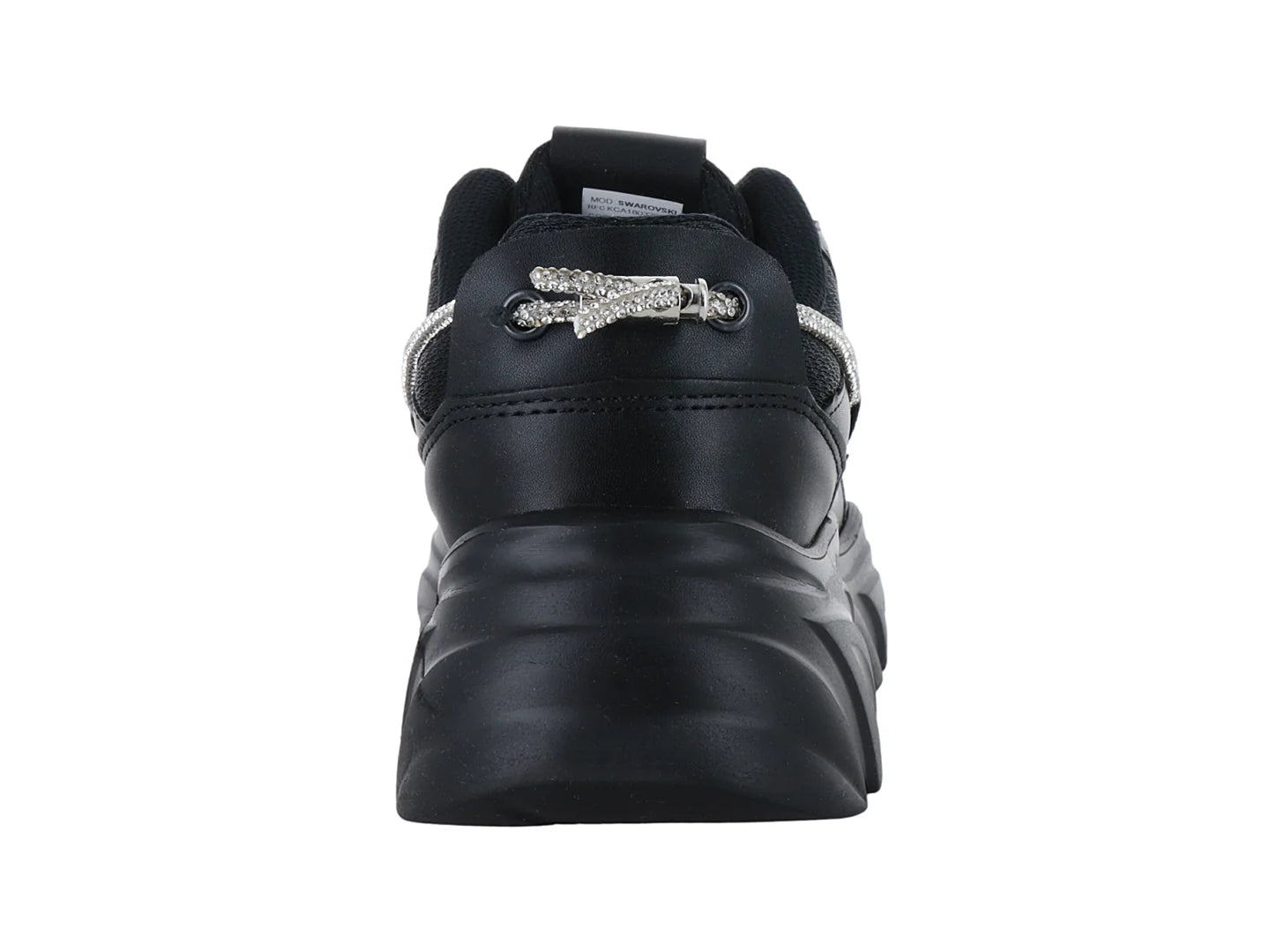 Tenis Clasben Chunky Negro con Cristales para Mujer