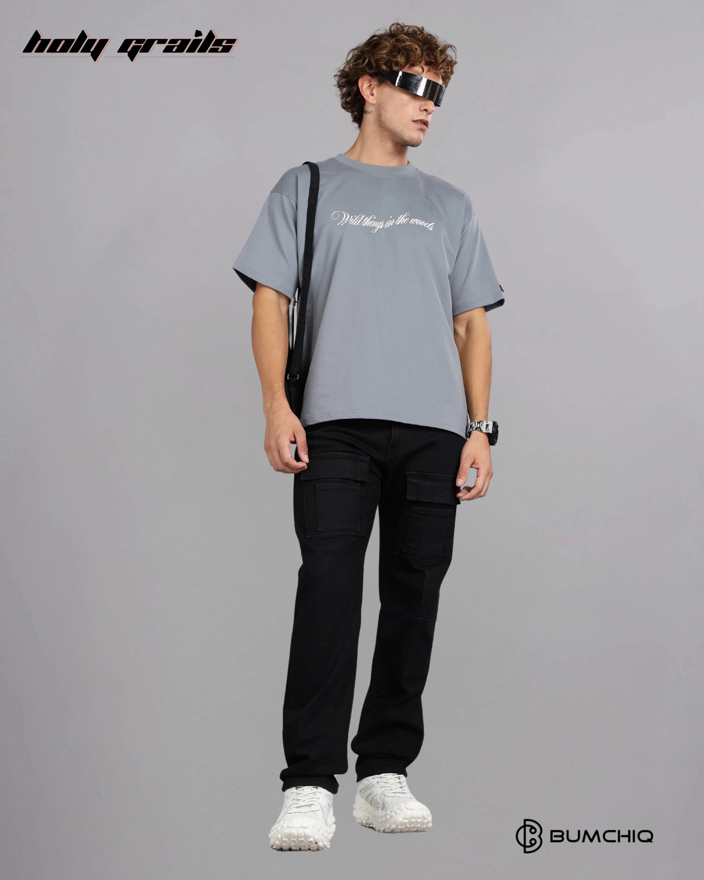 Wild Bear Grey Oversize Tee HG x Bumchiq