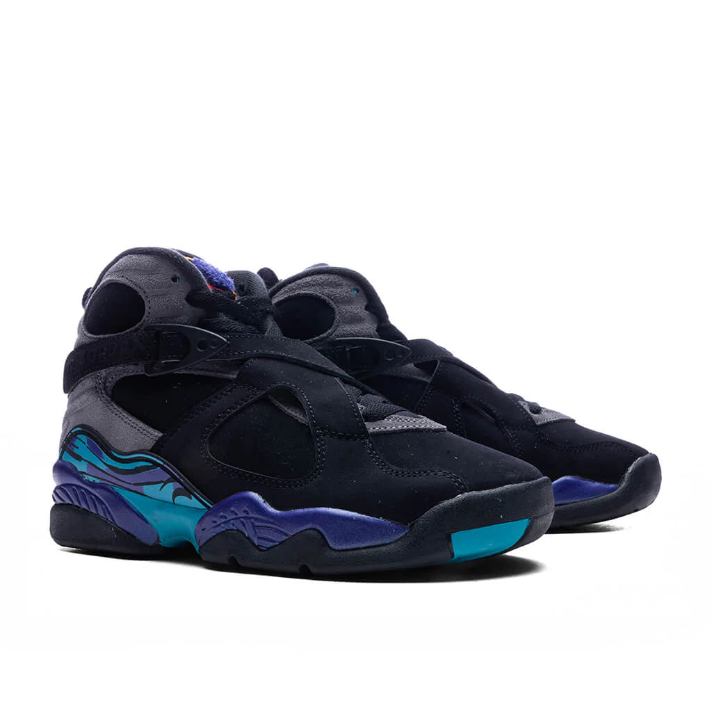 Air Jordan 8 Retro Aqua GS Black Multi Color