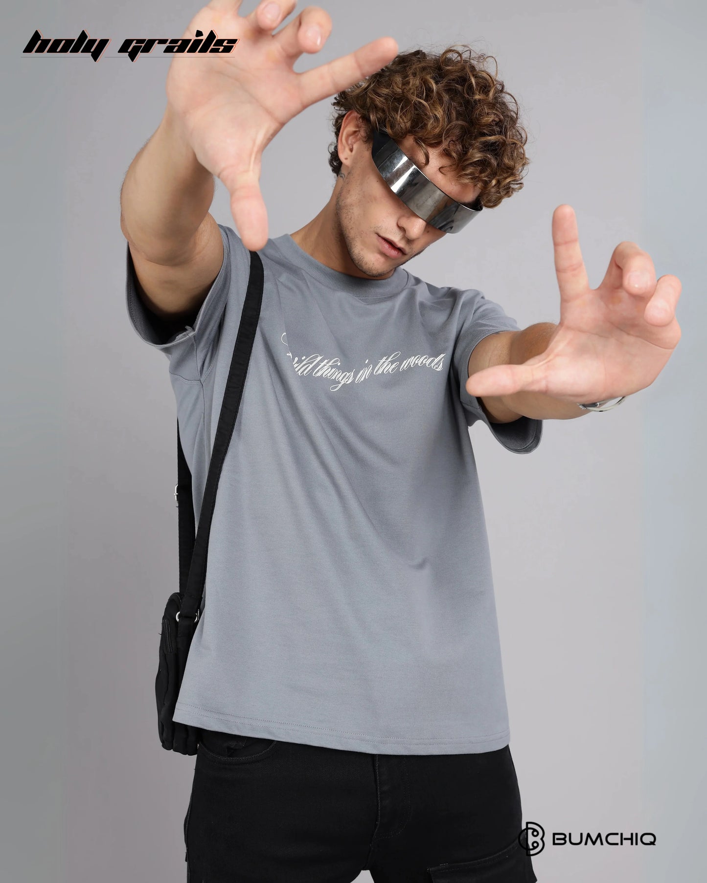 Wild Bear Grey Oversize Tee HG x Bumchiq