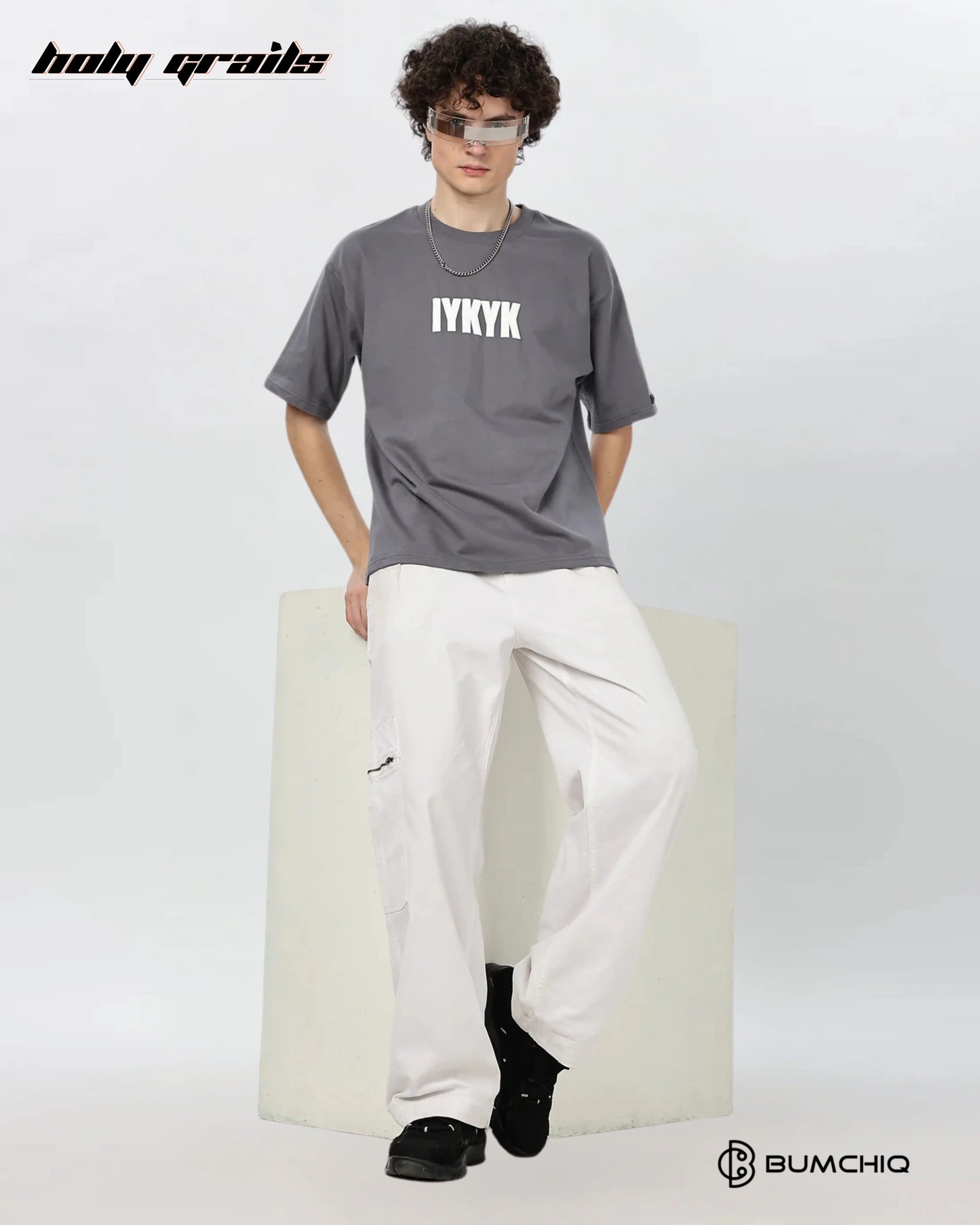 IYKYK Grey Oversize Tee HG x Bumchiq
