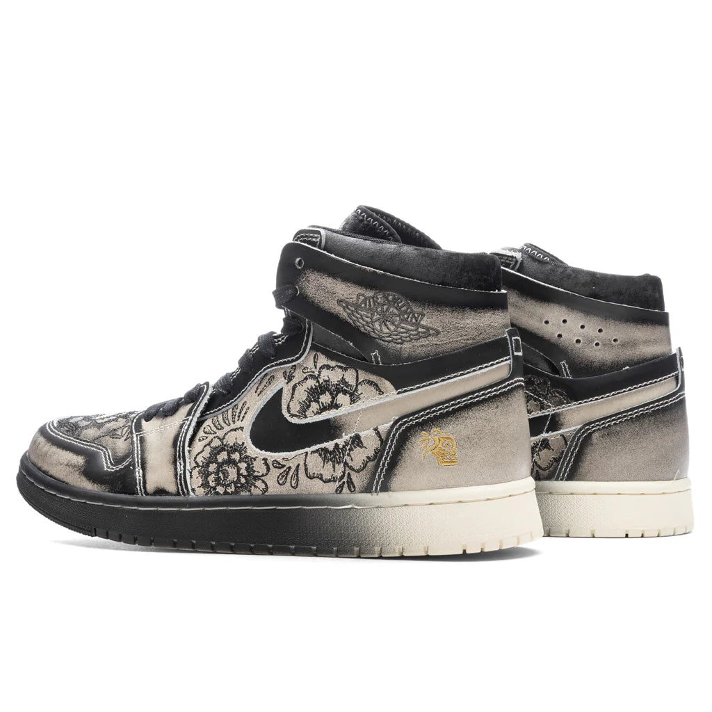Air Jordan 1 Zoom Comfort 2 Premium Dia De Muertos Black Pale Ivory