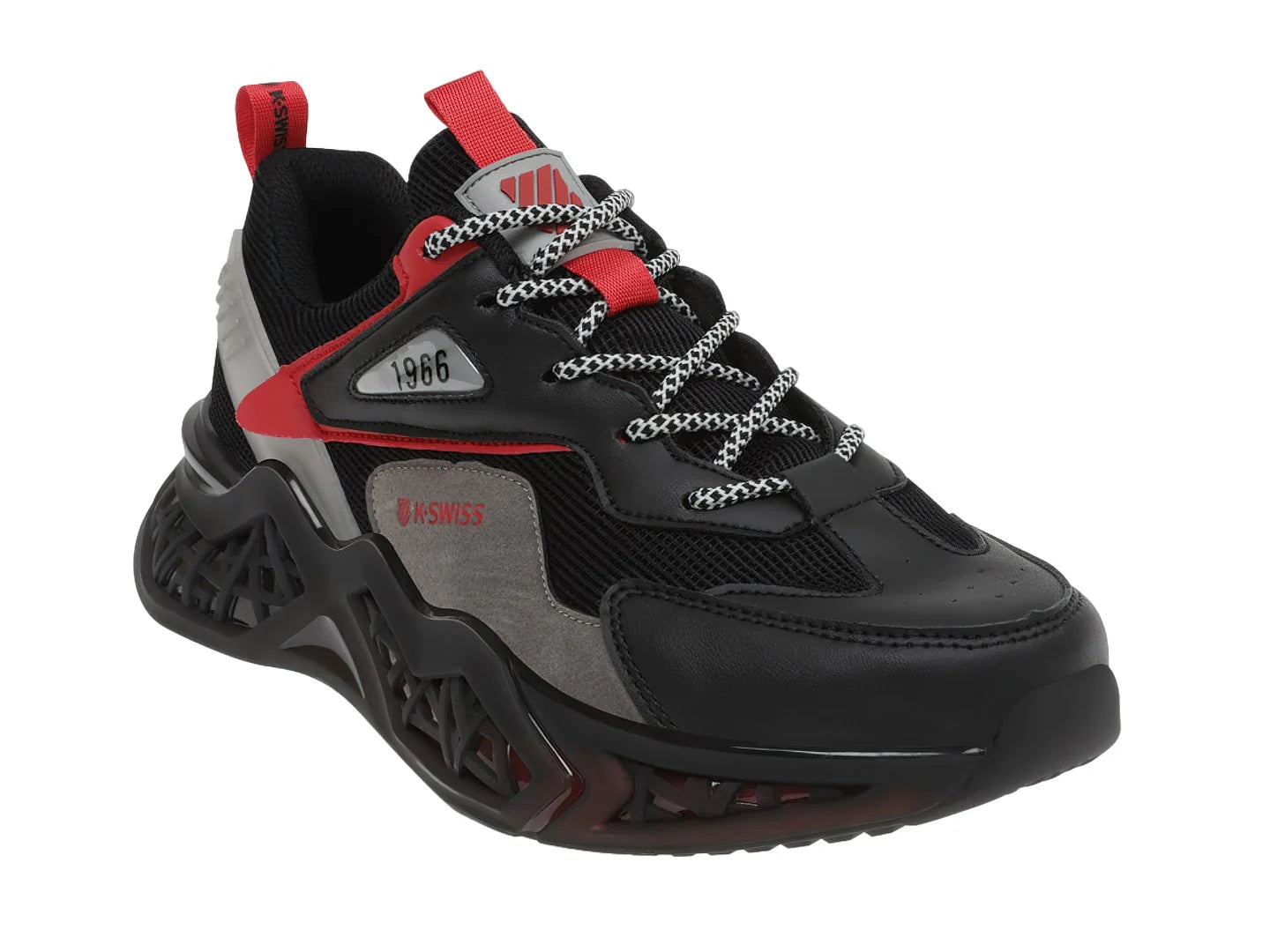 Tenis K Swiss Roger Negro con Rojo para Hombre