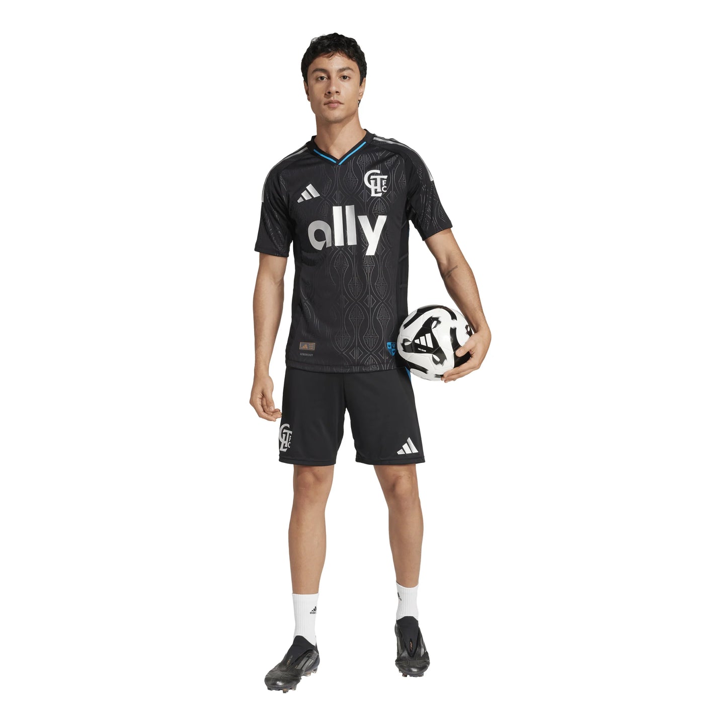 adidas Mens Charlotte FC Away Authentic Jersey 25 26 Black