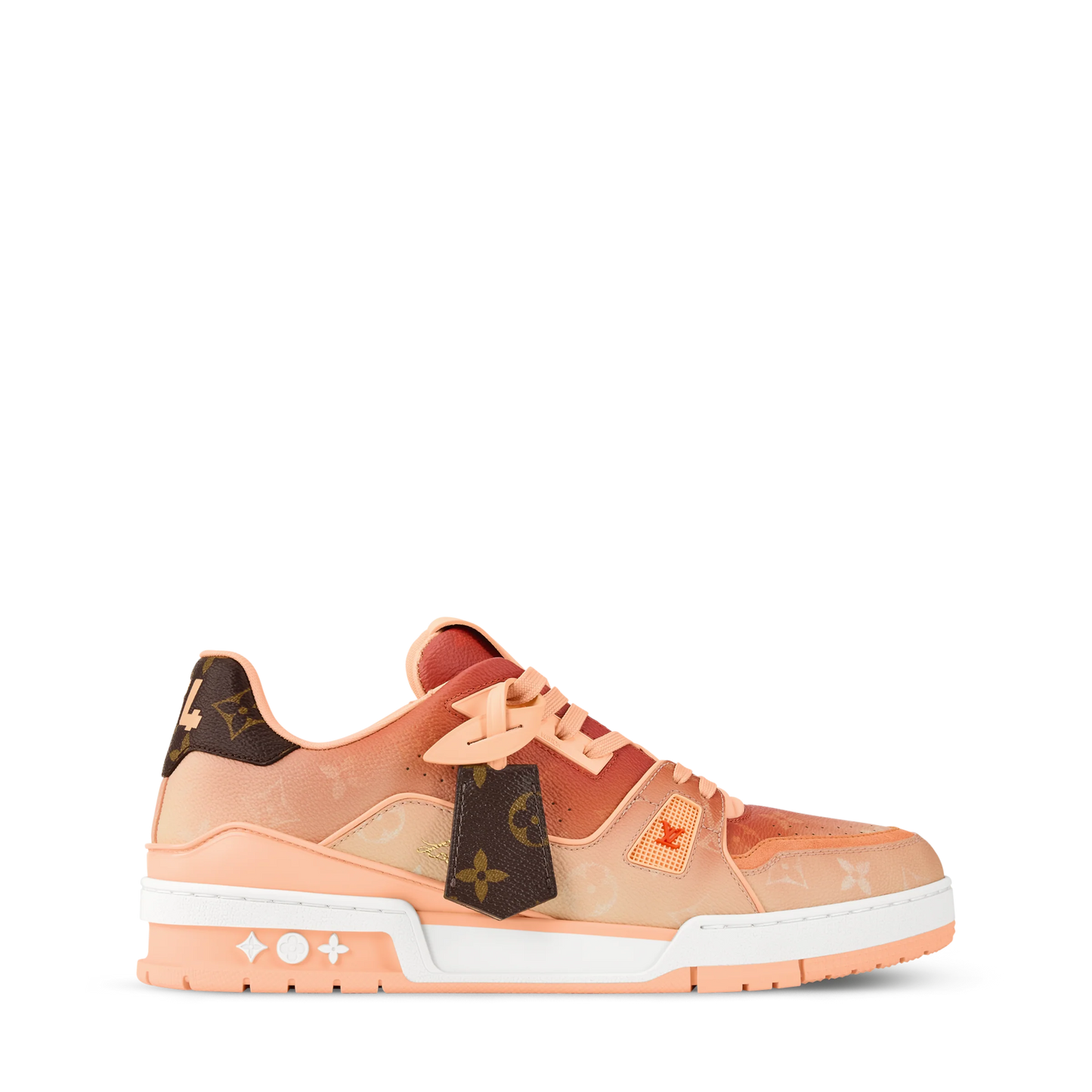 LV Trainer Sneaker Monogram printed canvas Orange