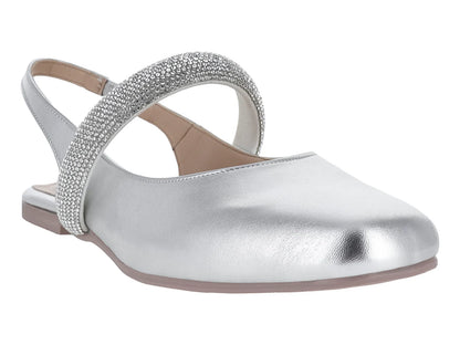 Zapatos Planos Luna Rosa Color Plata para Mujer