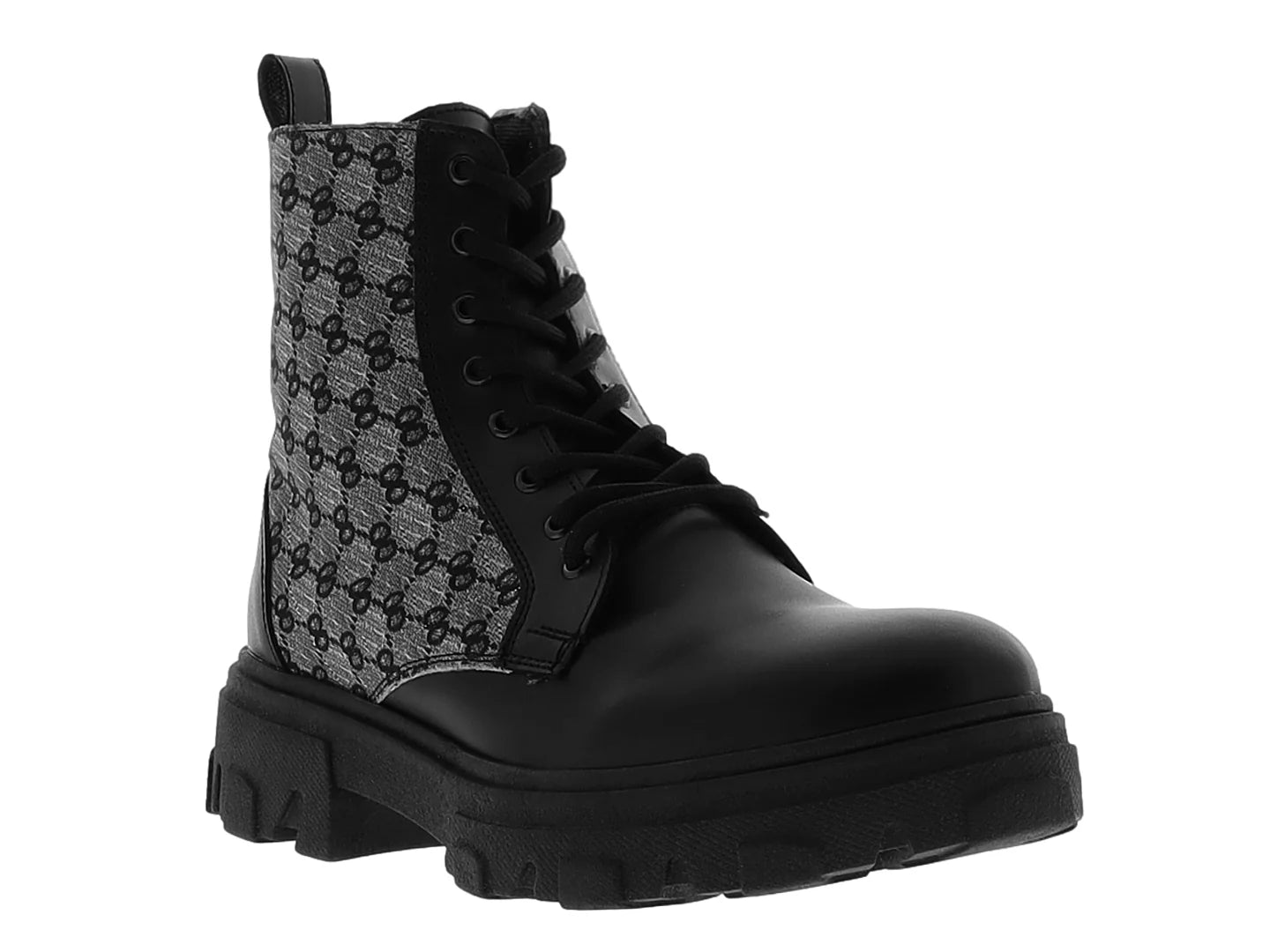 Botines Combat Luna Rosa Negros para Mujer