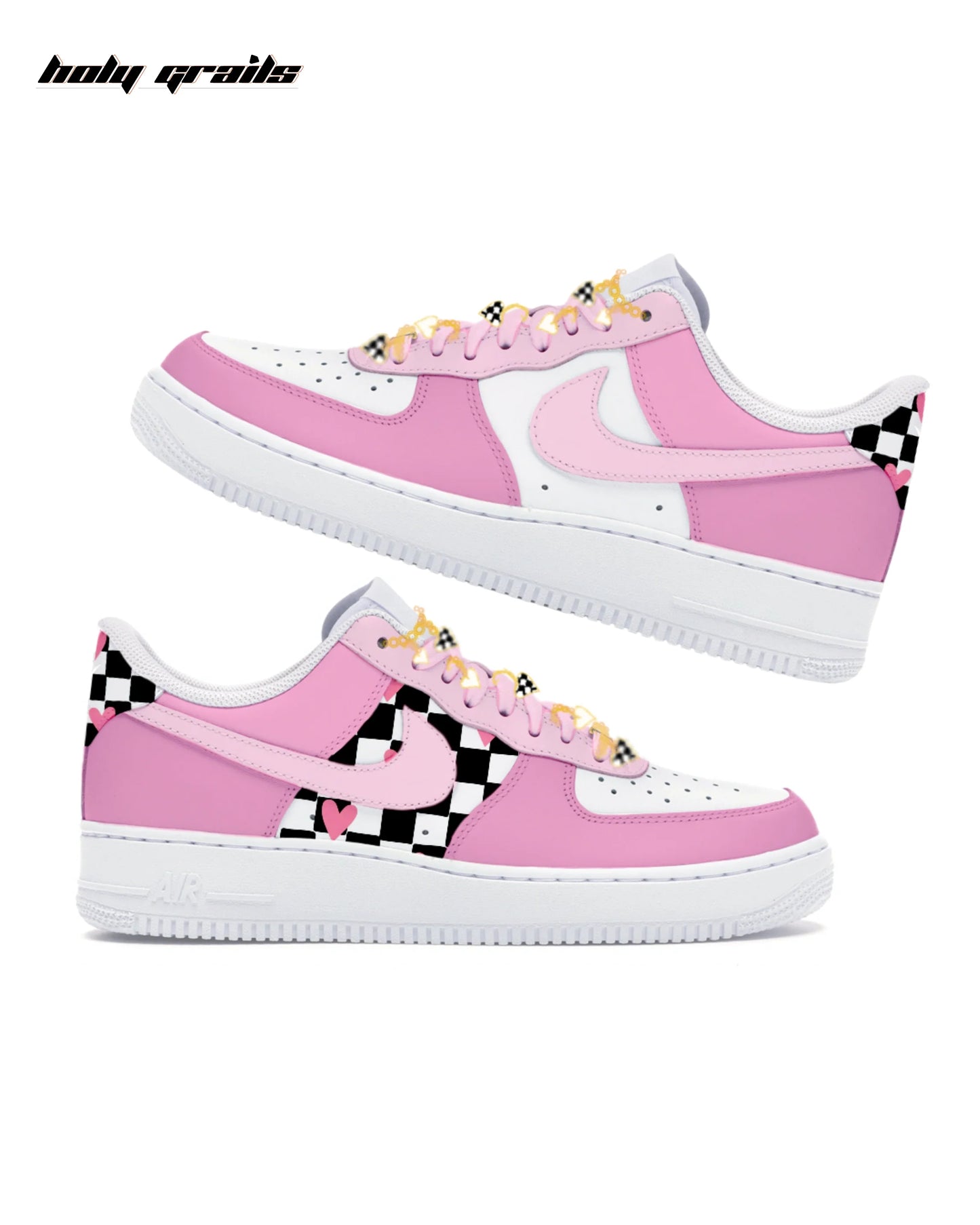Air Force 1 x Pink Checker Heart