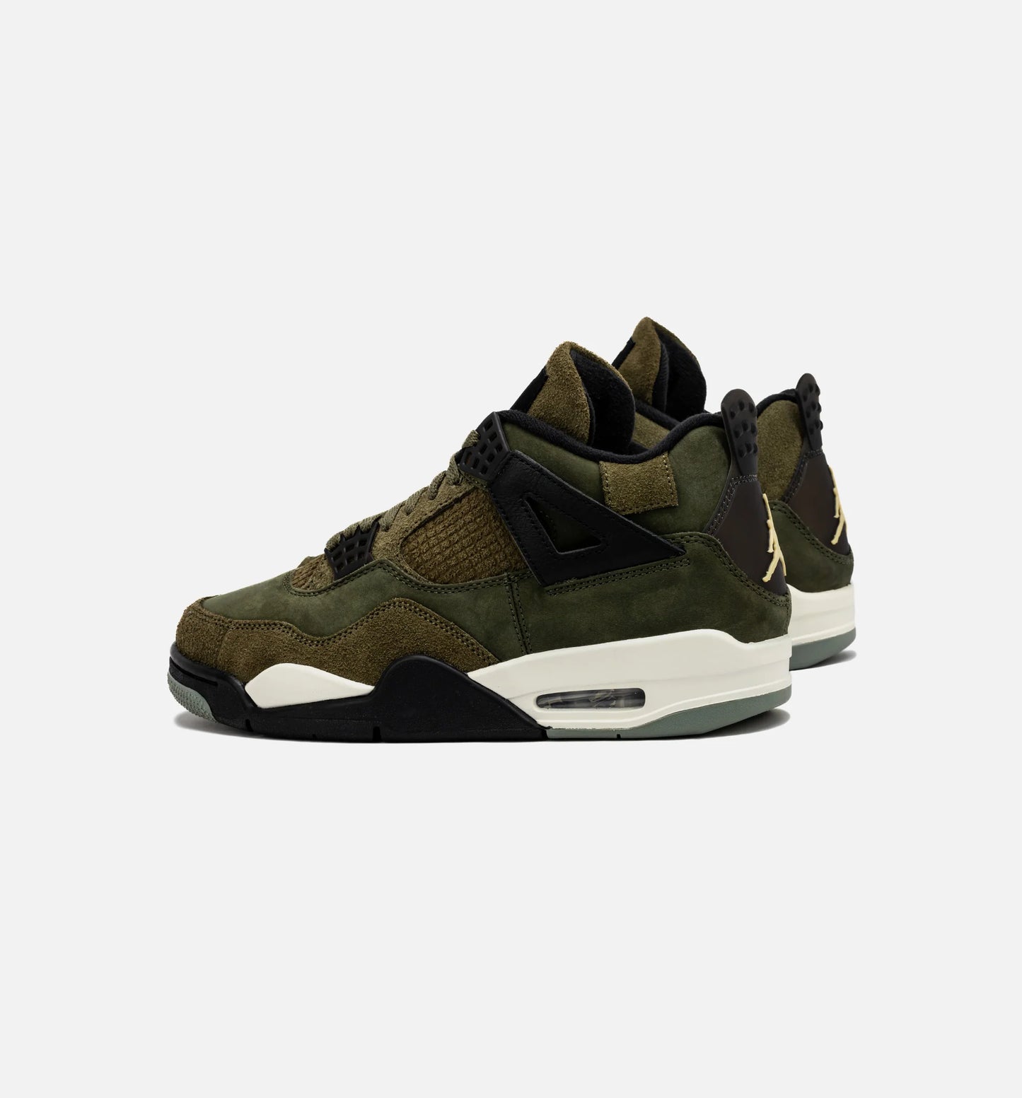 Air Jordan 4 Retro Craft Olive Mens Lifestyle Shoe Medium Olive Black
