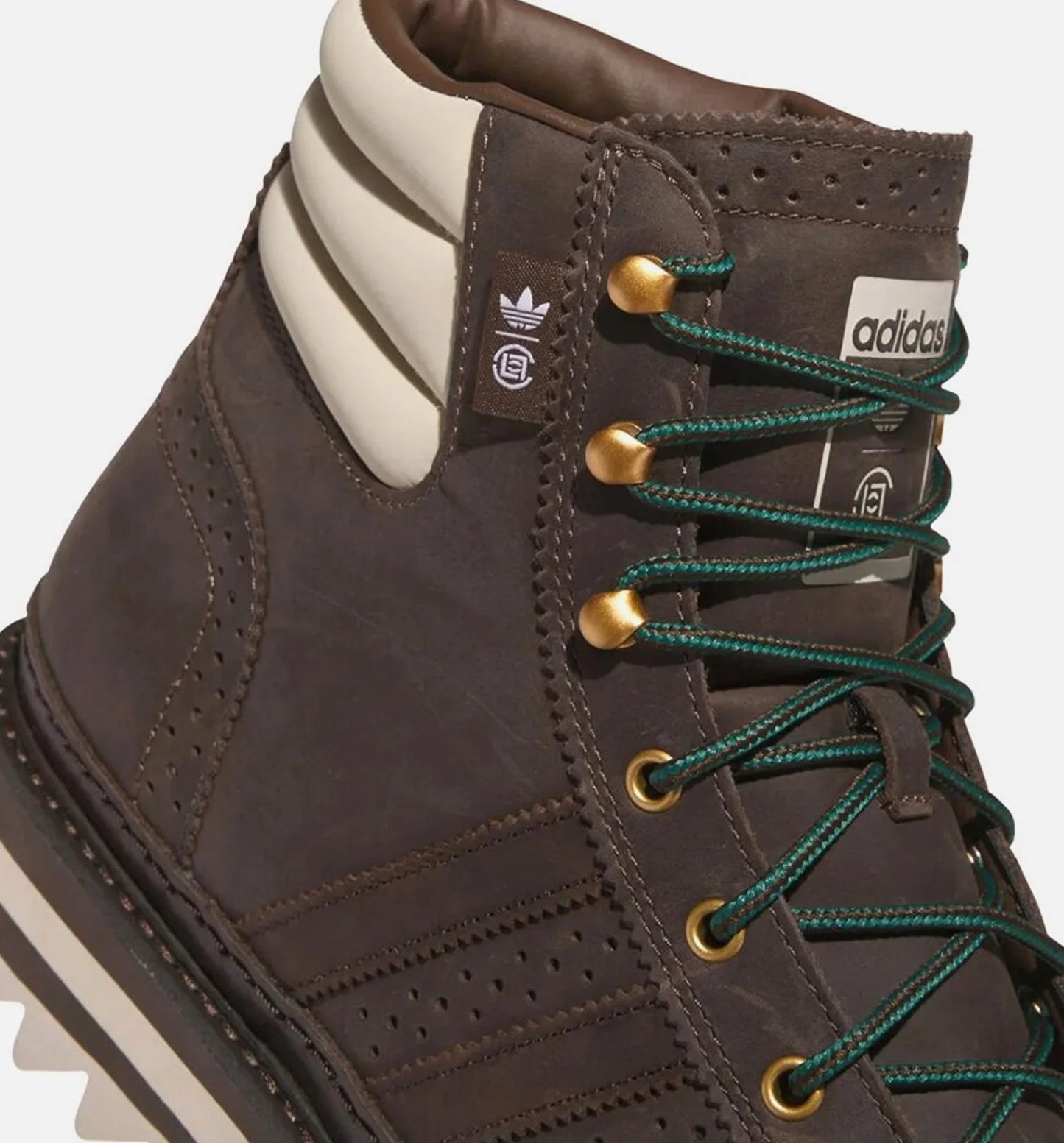 Clot x Adidas Pro Model Mens Lifestyle Boot Dark Brown Wonder Beige Dark Brown