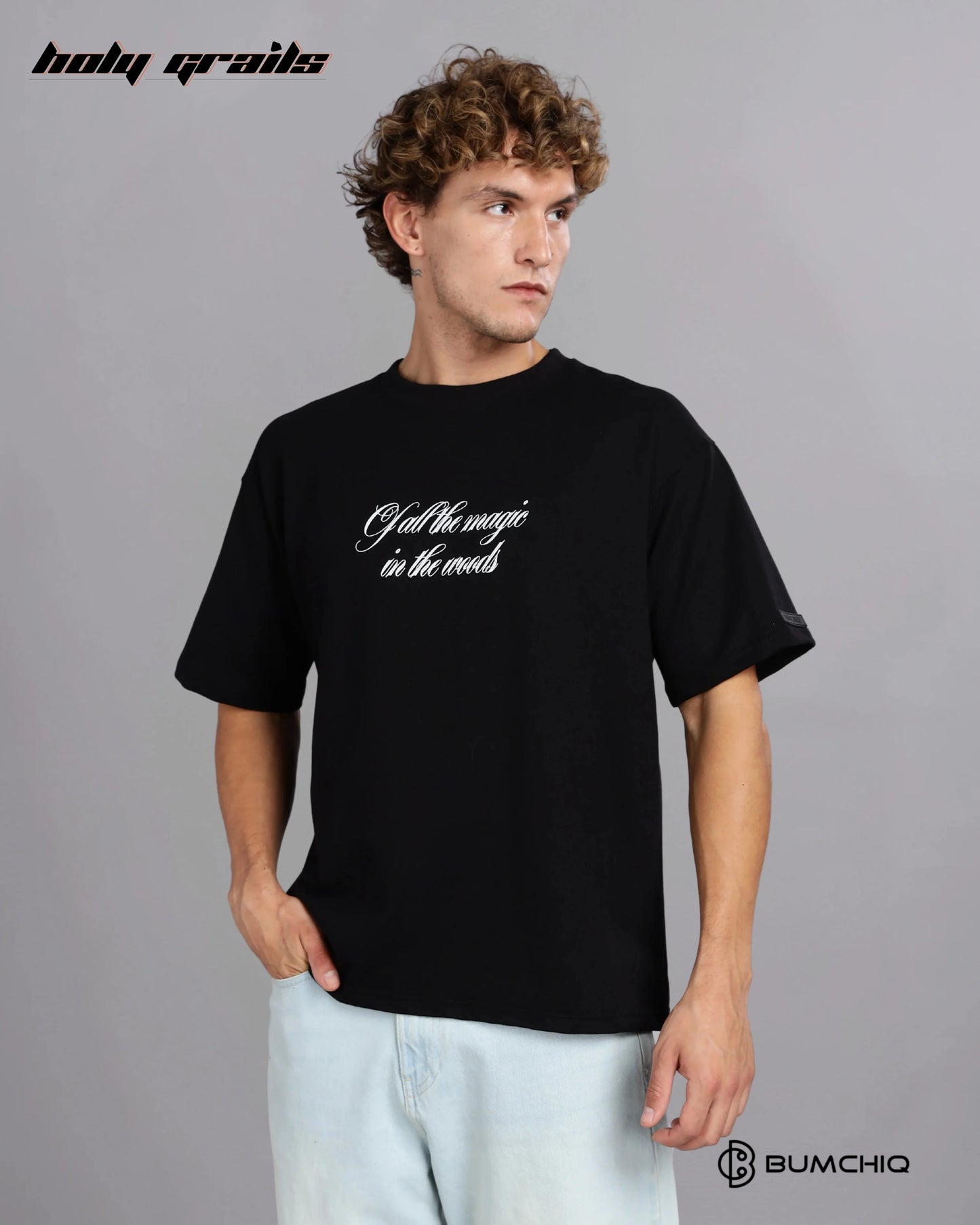 Deer Black Oversize Tee HG x Bumchiq
