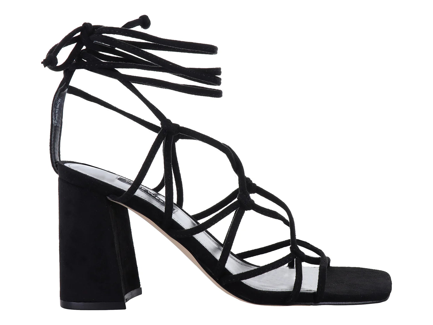 Sandalias Nine West Negras de Tacón para Mujer