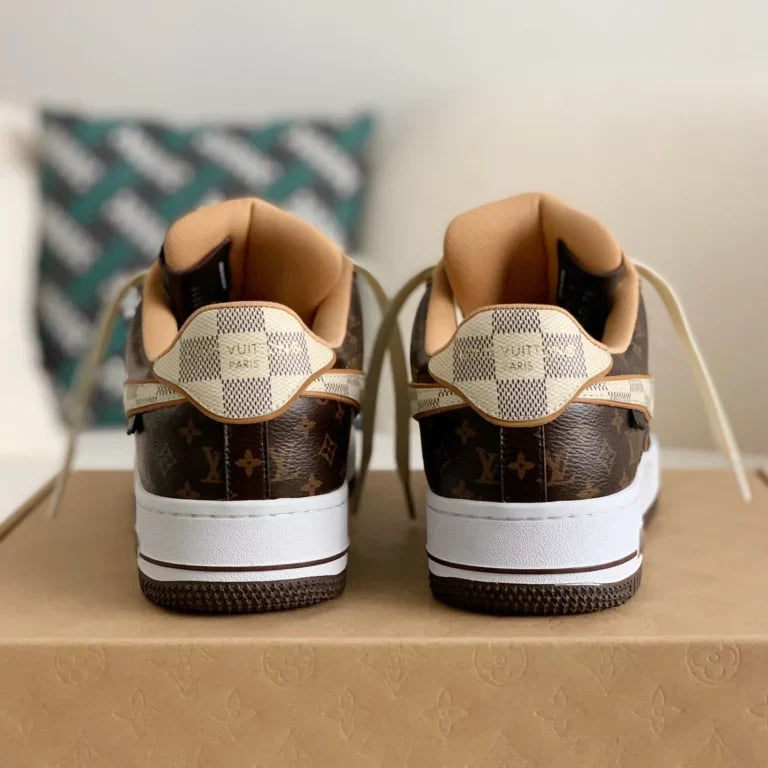 Louis Vuitton x Nike Air Force 1 Low Monogram Brown Damier Azur