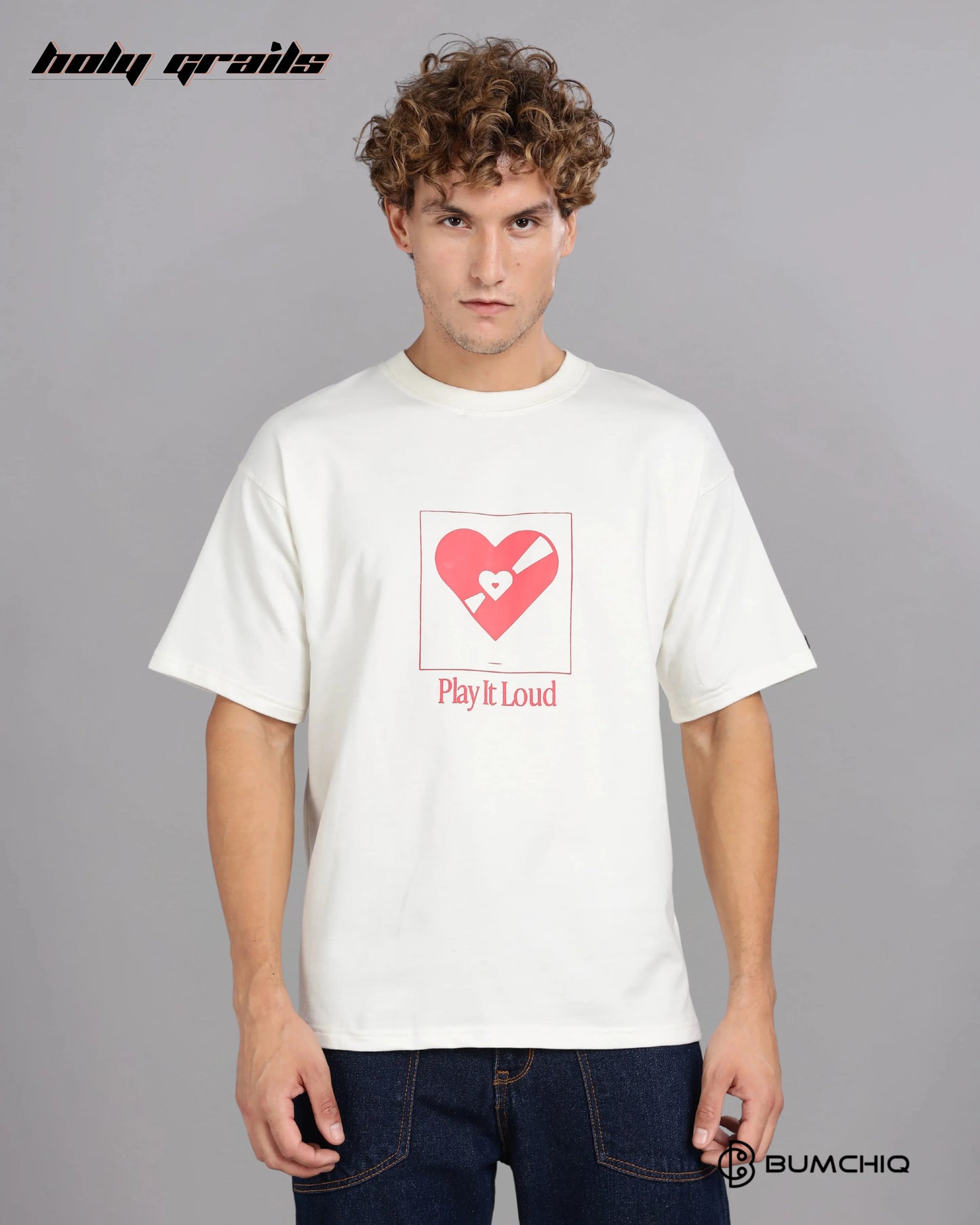Adore You White Oversize Tee HG x Bumchiq
