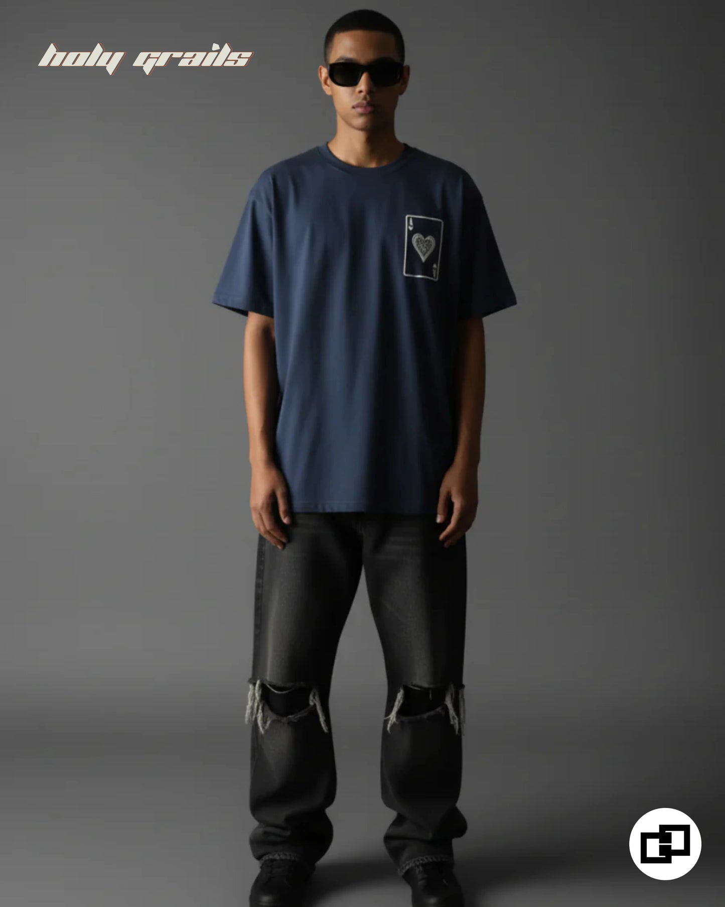 Biggest Fan Blue Oversize Tee HG x Grey Hound