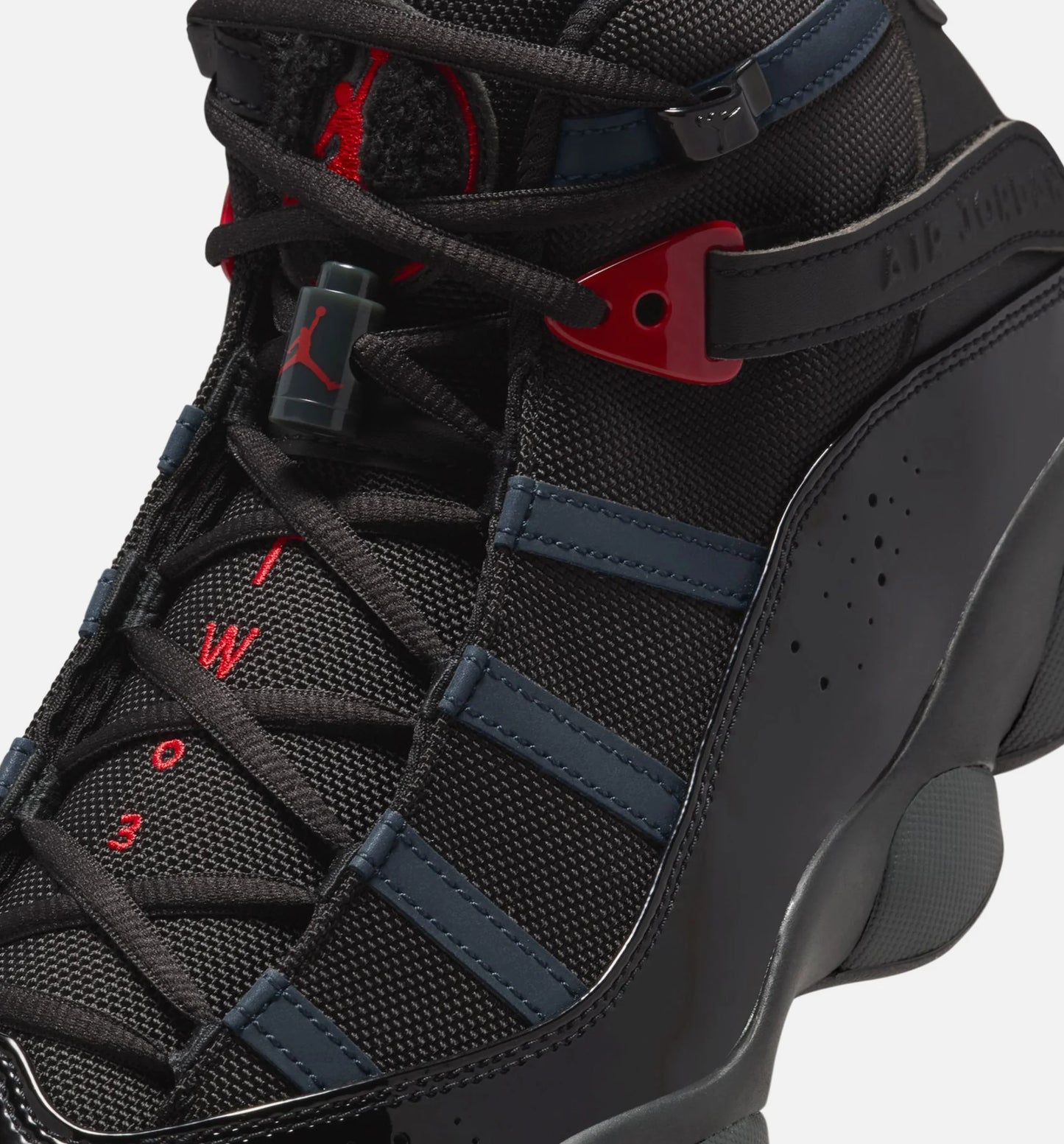 Air Jordan 6 Rings Mens Lifestyle Shoe Black Fire Red