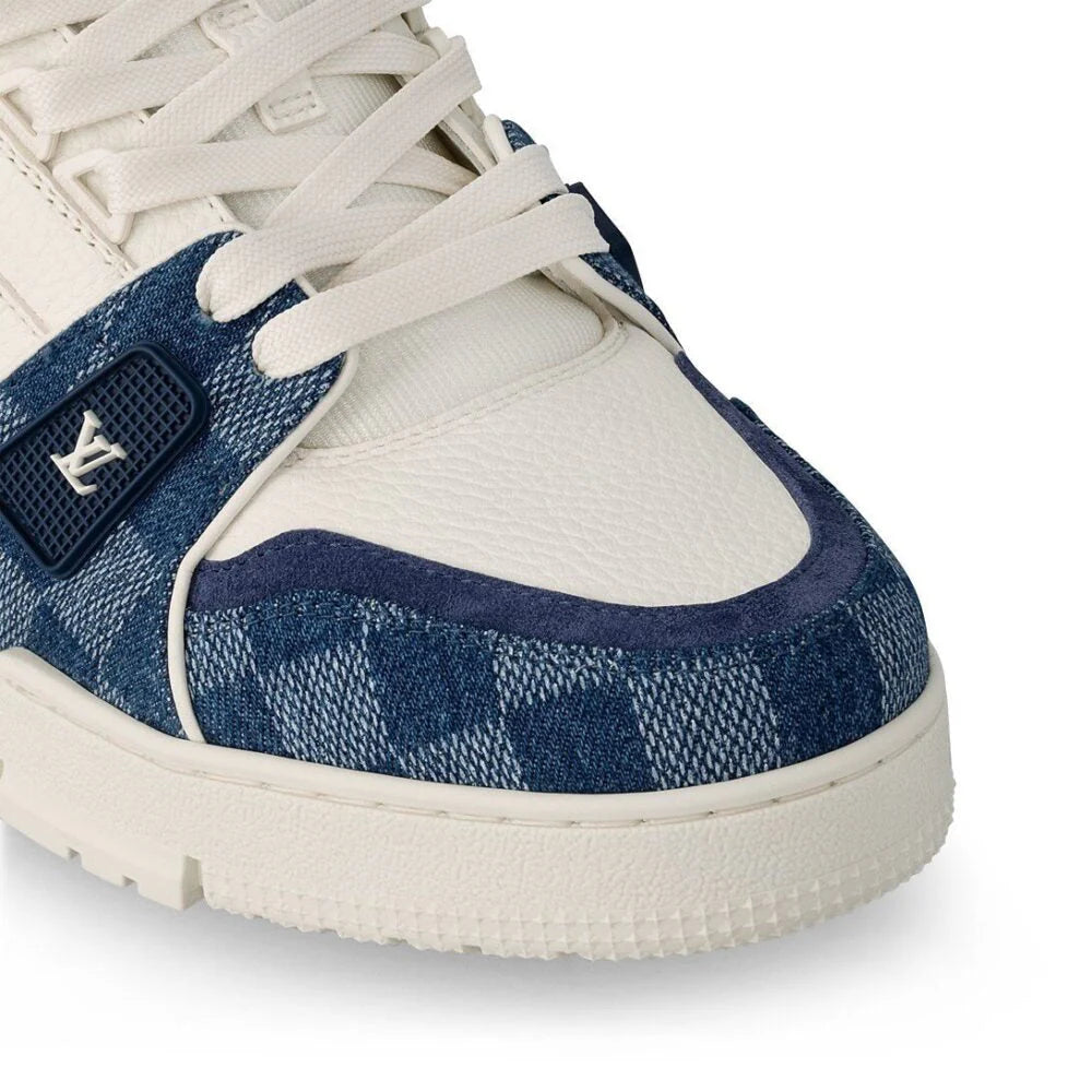 Louis Vuitton LV Trainer Sneaker Damier Denim Blue