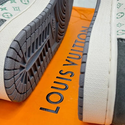 Louis Vuitton x Nike Air Jordan 1 Low Green Monogram Suede Custom
