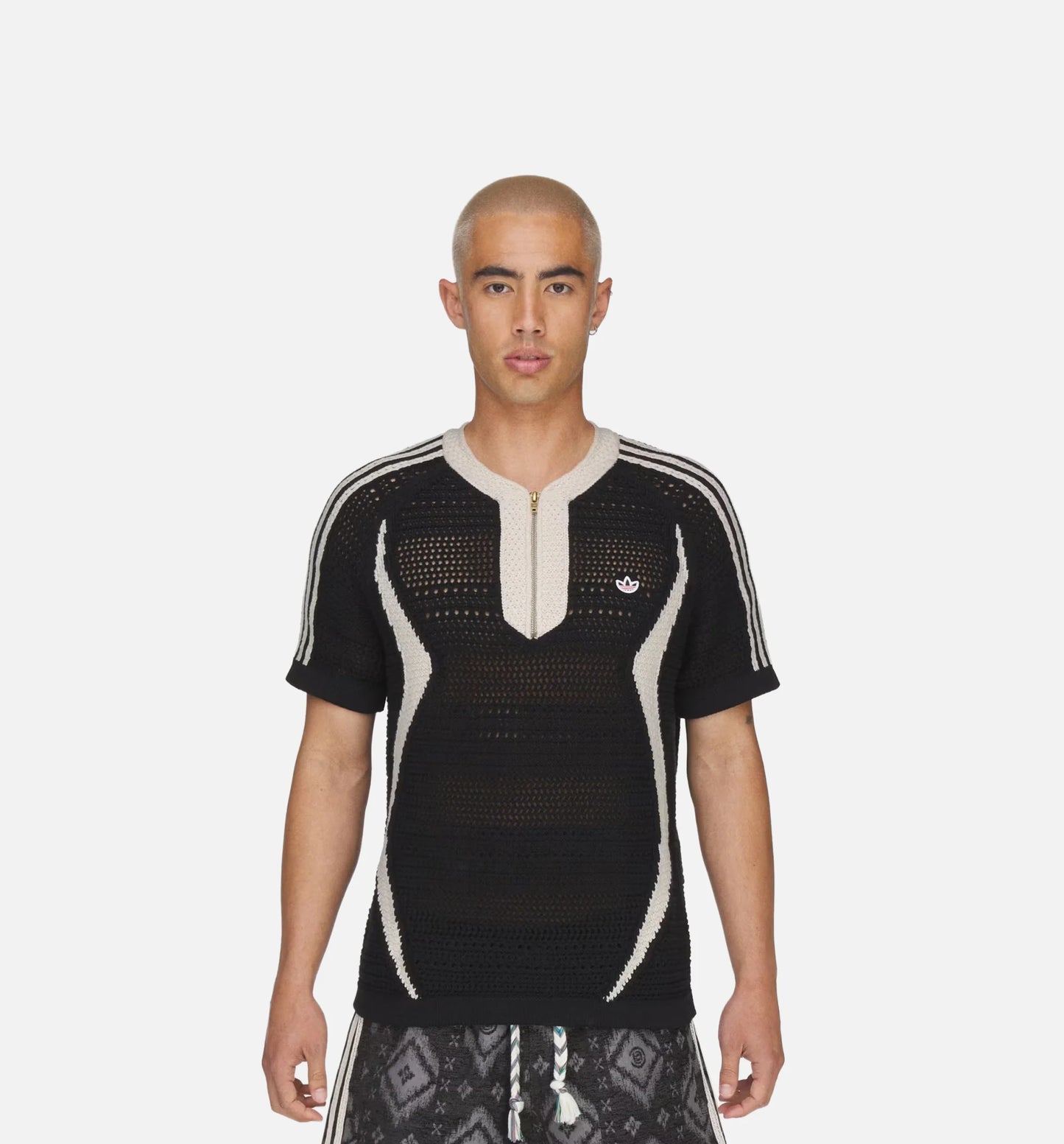 CLOT Knit By Edison Chen Mens Jersey Black Wonder White