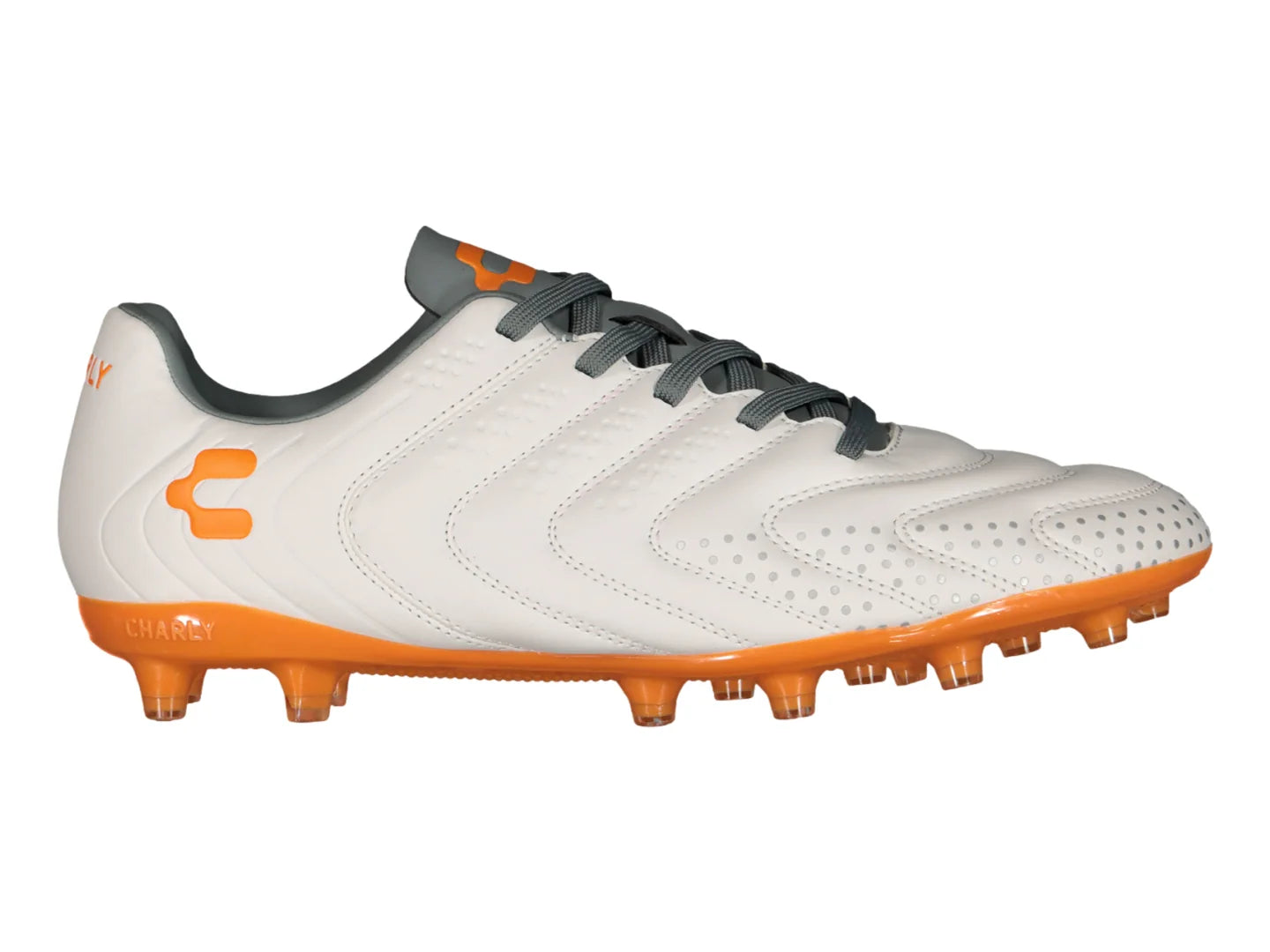 Tenis de Fútbol Charly Blanco y Naranja para Hombre