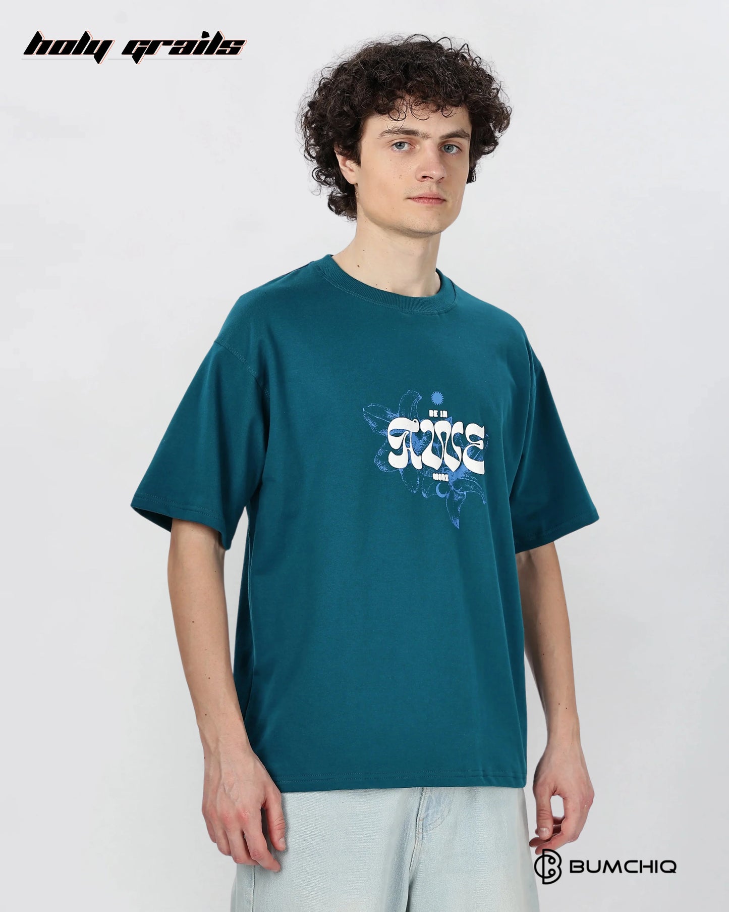 Wake Up Teal Oversize Tee HG x Bumchiq