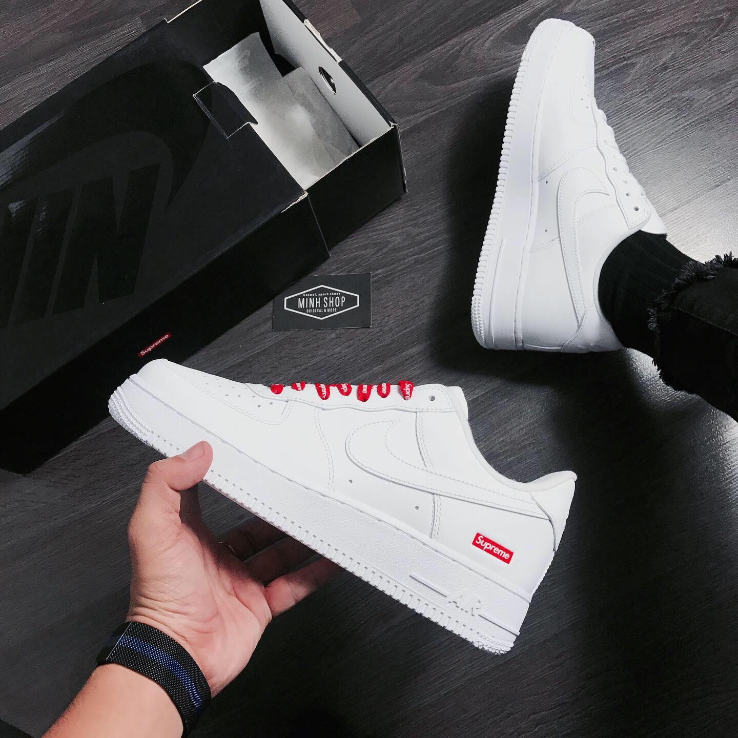 Nike Air Force 1x Supreme Low Box Logo White
